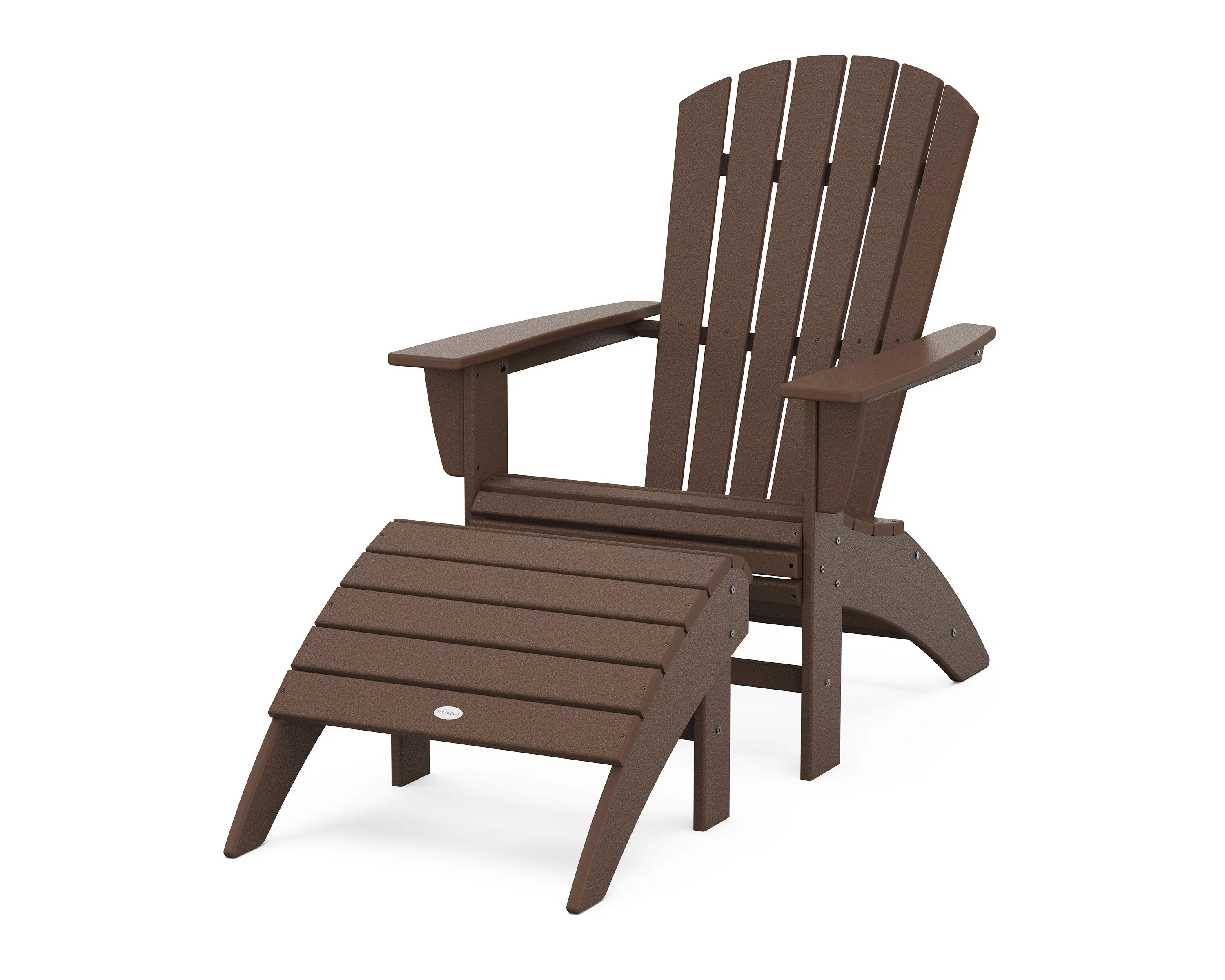 Nautical Curveback Adirondack Chair 2-Piece Set with Ottoman - Image 5