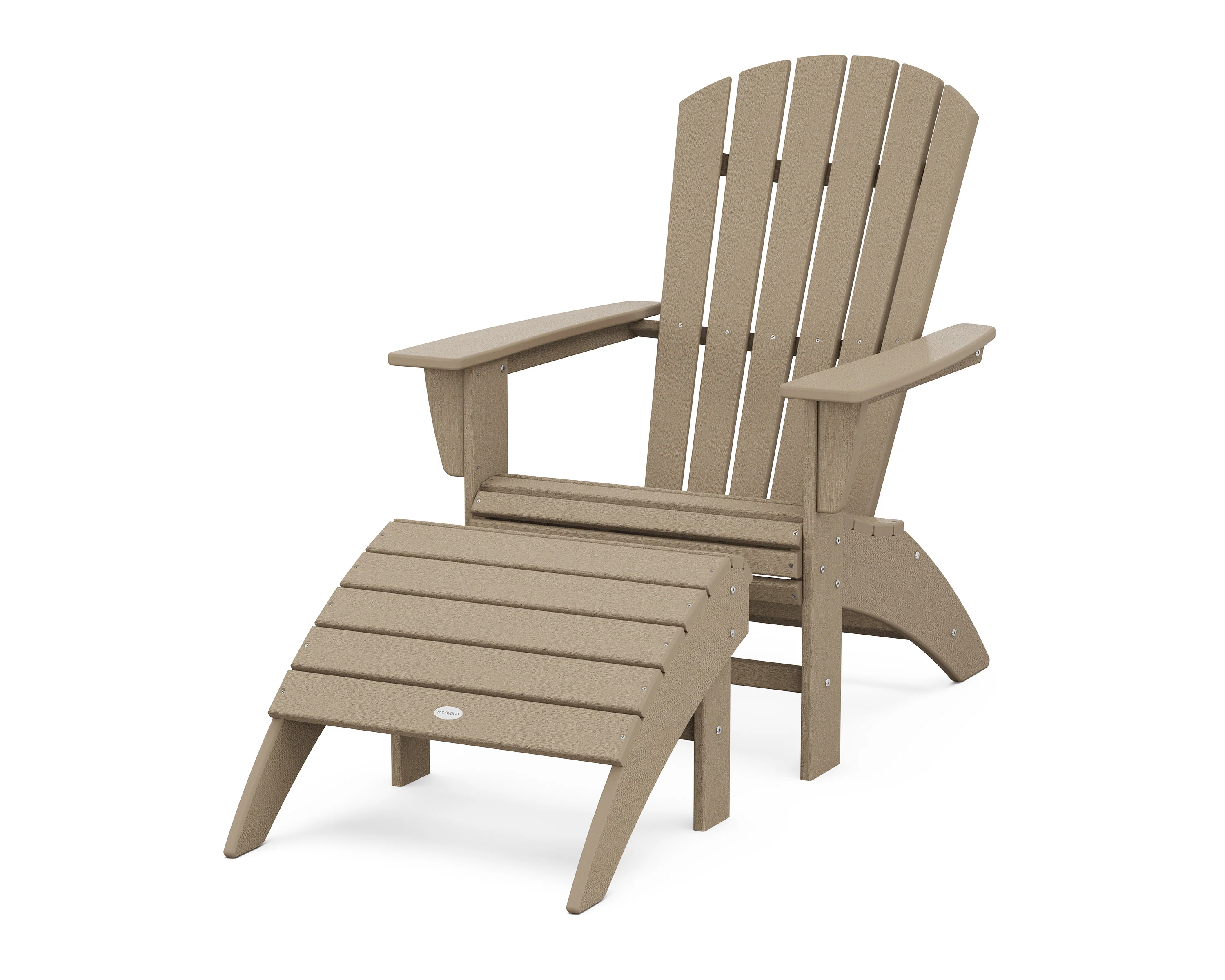 Nautical Curveback Adirondack Chair 2-Piece Set with Ottoman - Image 6