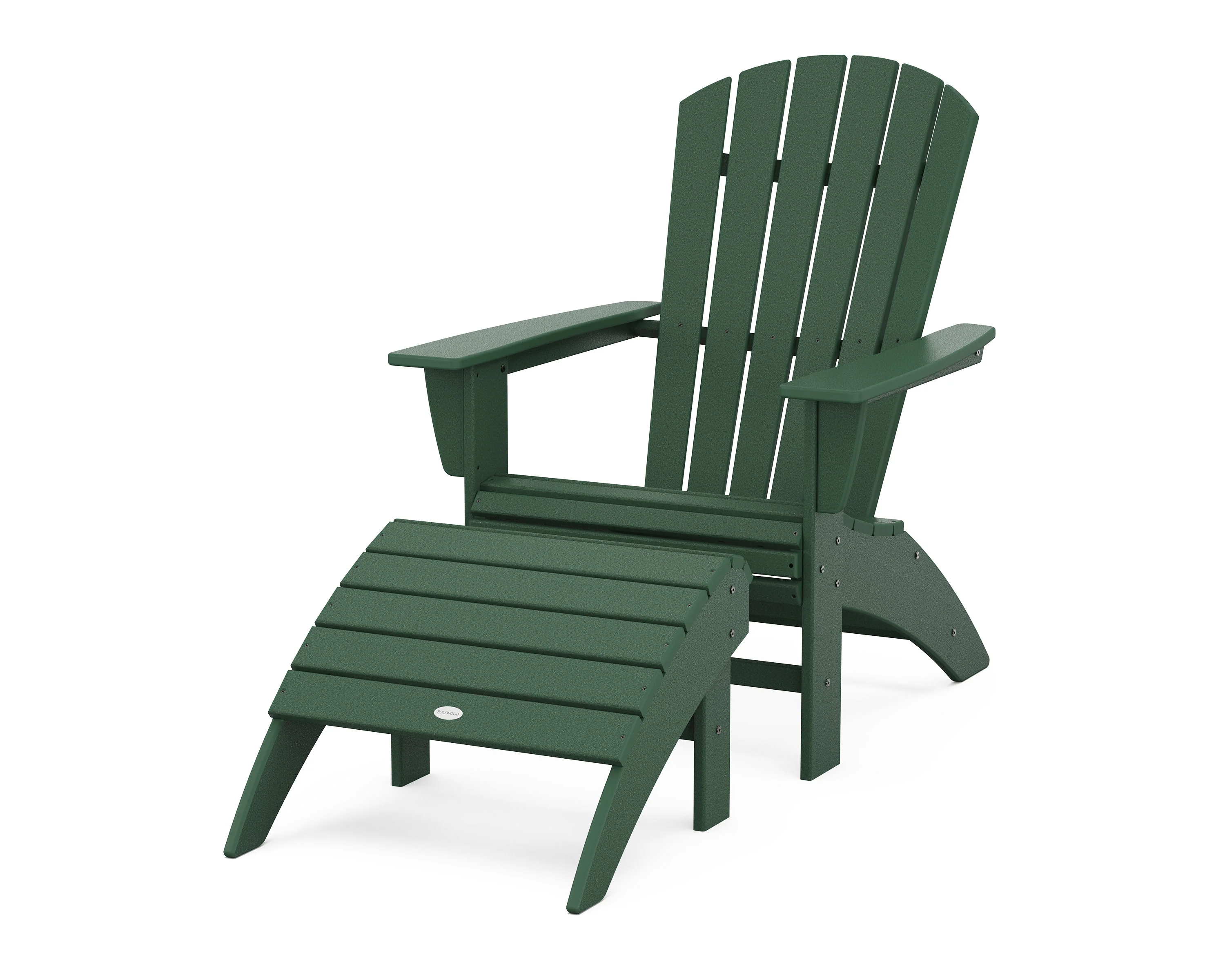 Nautical Curveback Adirondack Chair 2-Piece Set with Ottoman - Image 8