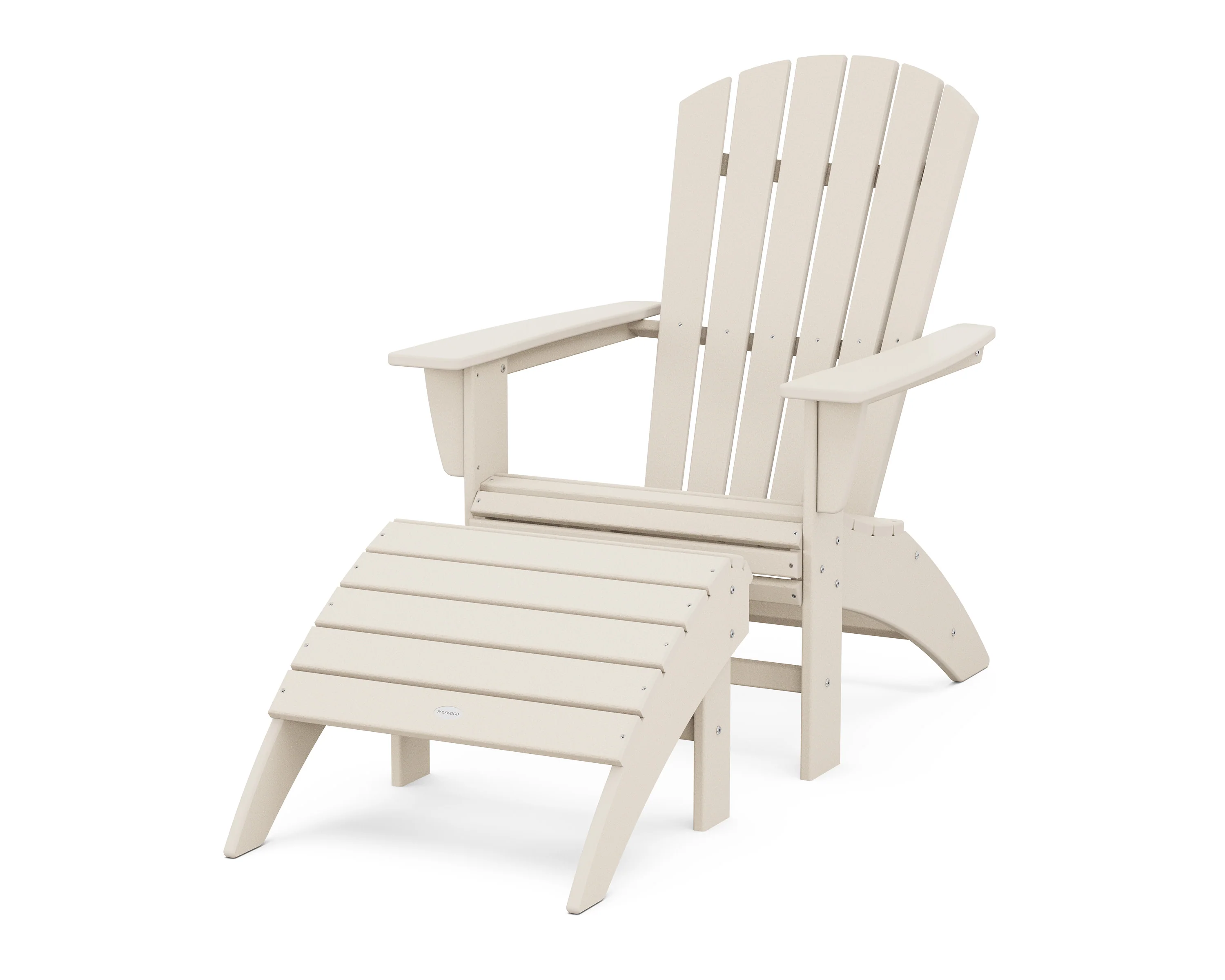 Nautical Curveback Adirondack Chair 2-Piece Set with Ottoman - Image 9
