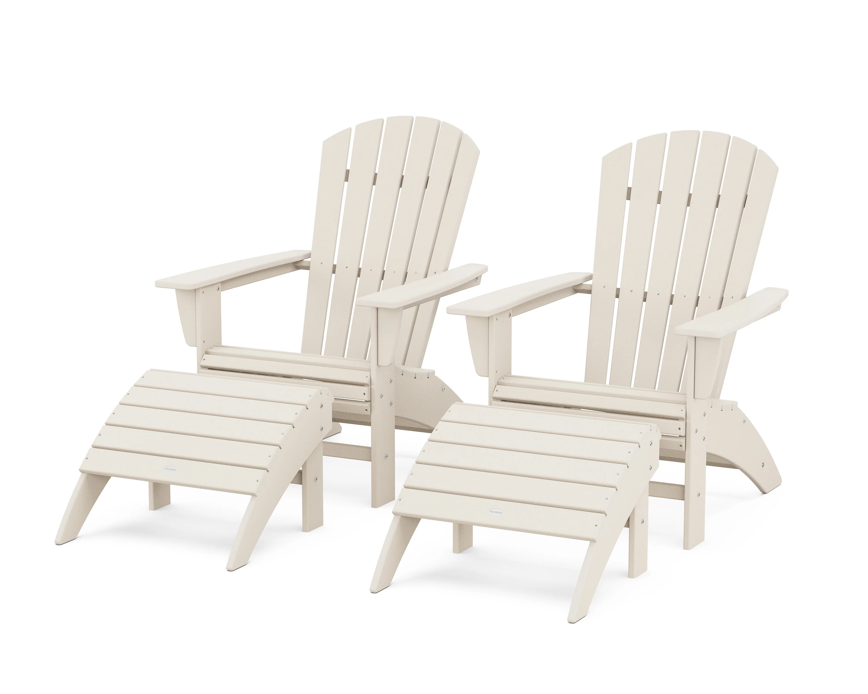 Nautical Curveback Adirondack Chair 4-Piece Set with Ottomans - Image 11