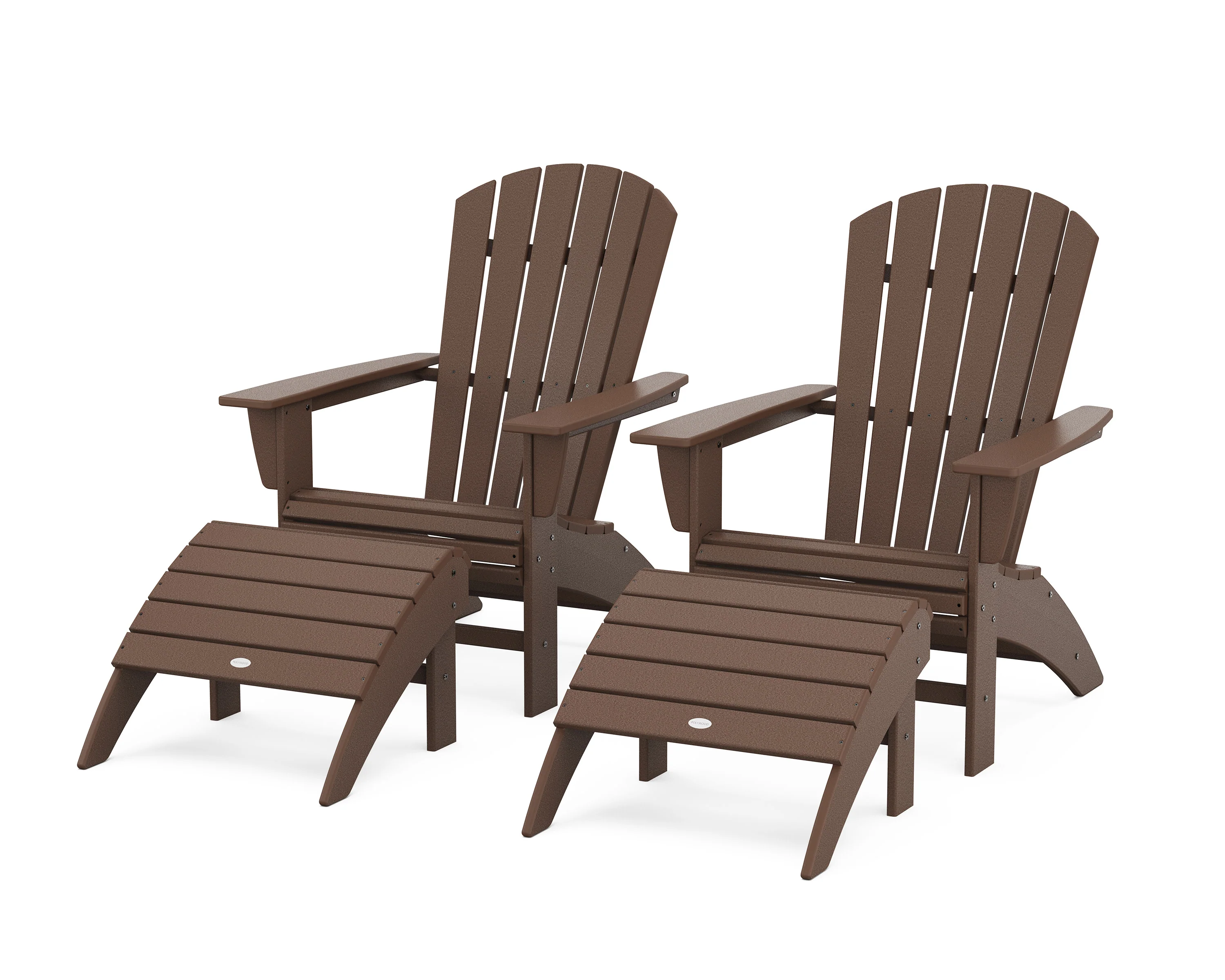 Nautical Curveback Adirondack Chair 4-Piece Set with Ottomans - Image 12