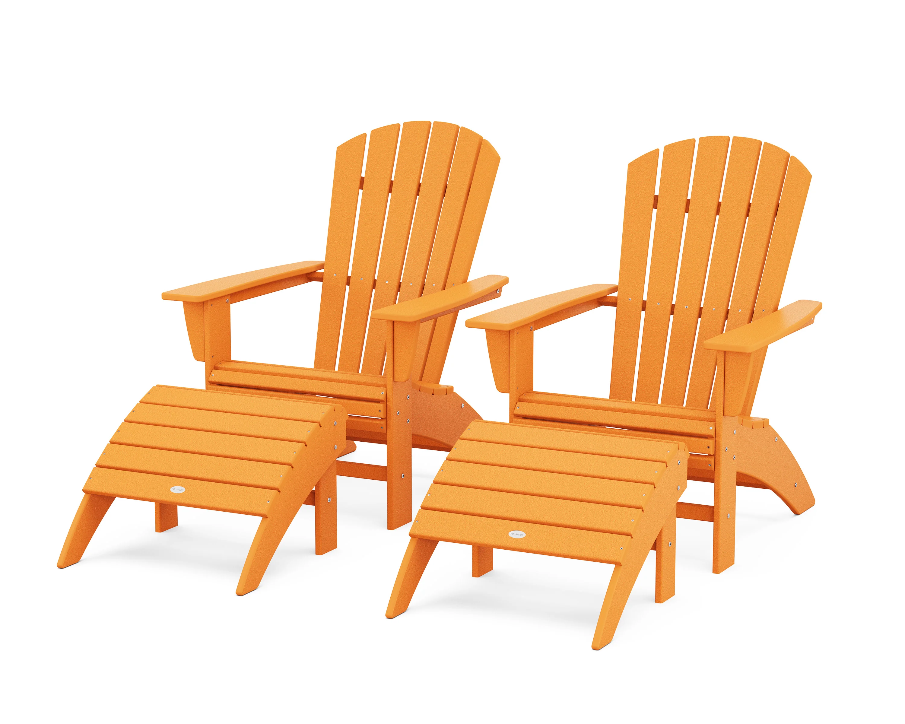 Nautical Curveback Adirondack Chair 4-Piece Set with Ottomans - Image 13