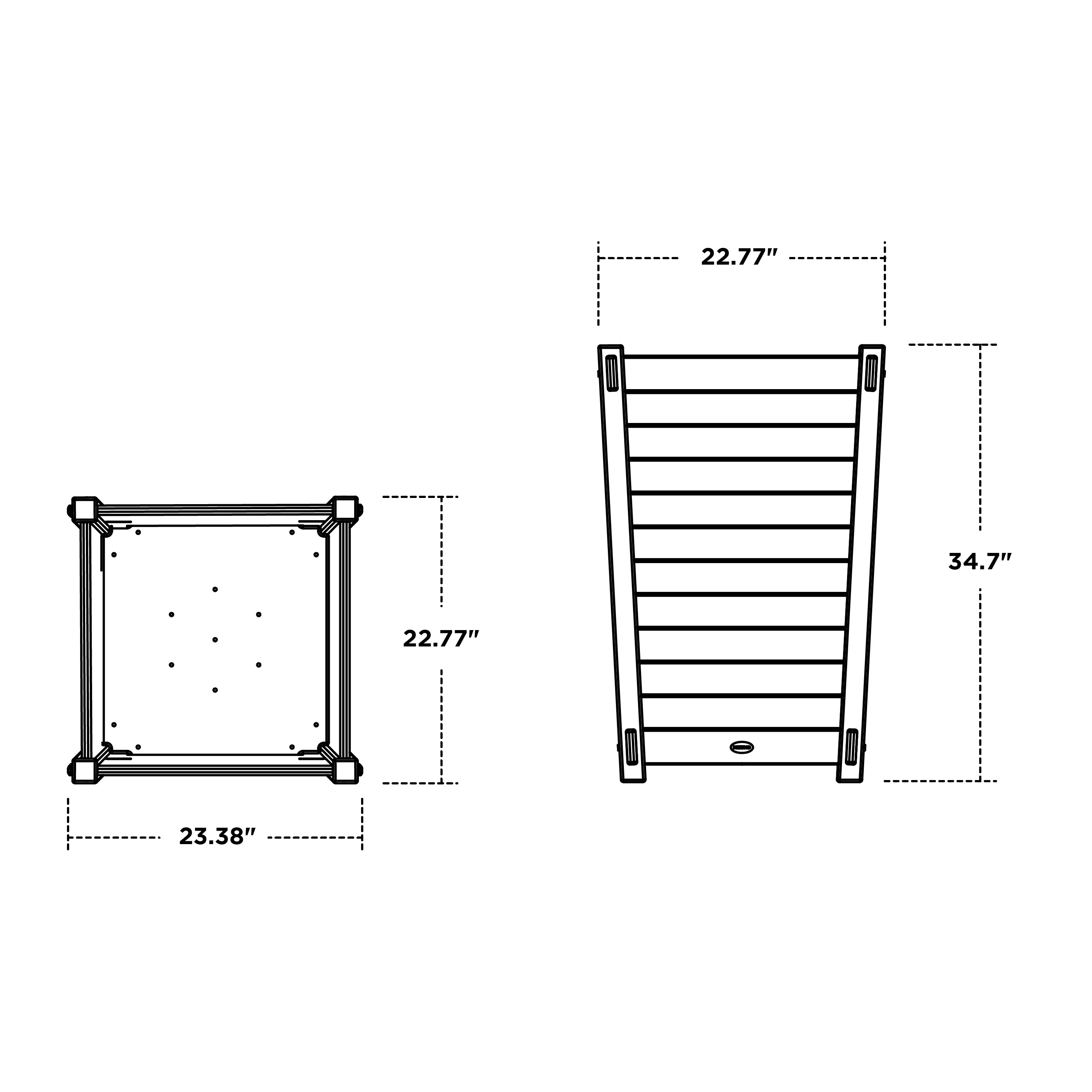 Nautical Large Tapered Square Planter Box - Image 5