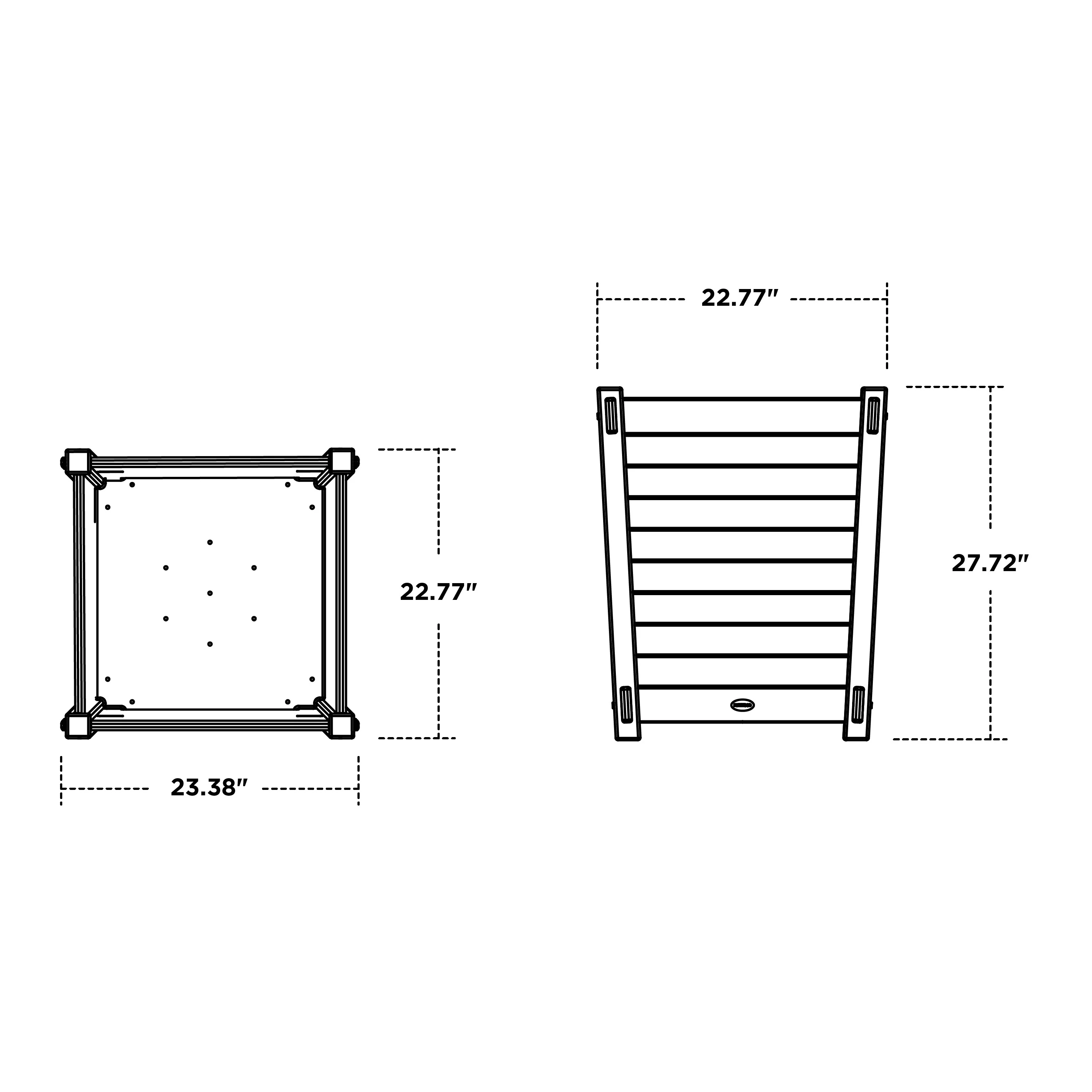 Nautical Large Tapered Square Short Planter Box - Image 5