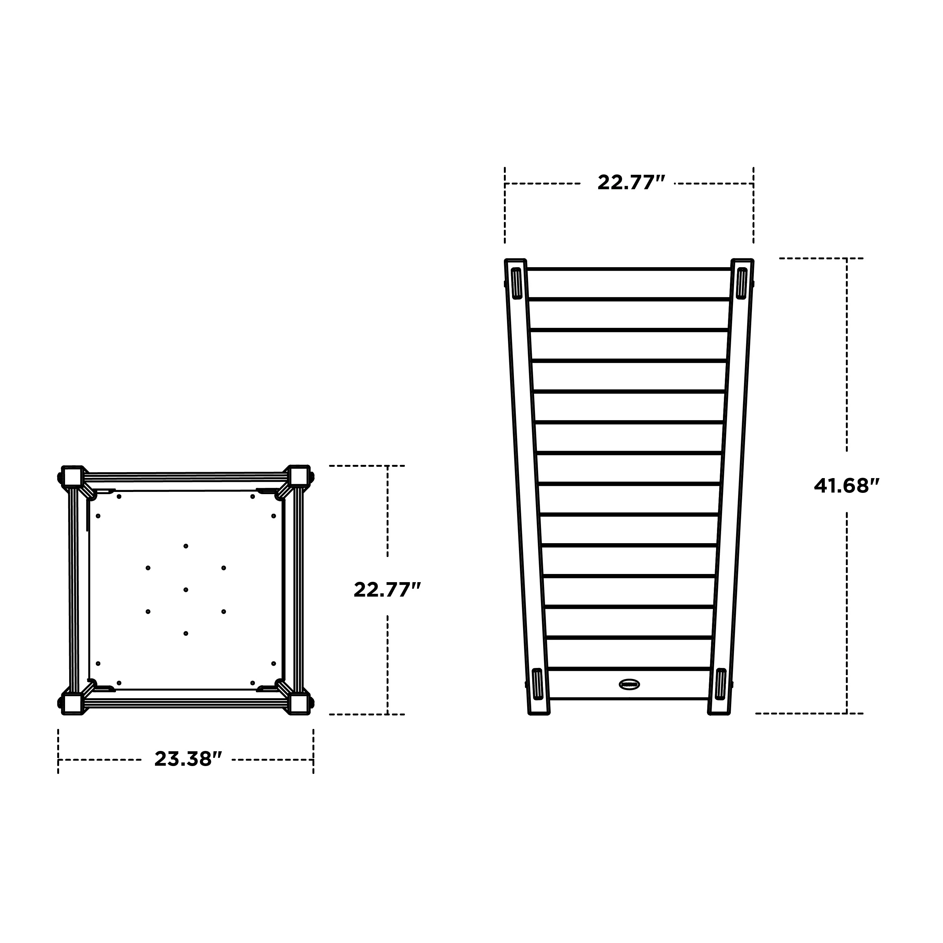 Nautical Large Tapered Square Tall Planter Box - Image 5