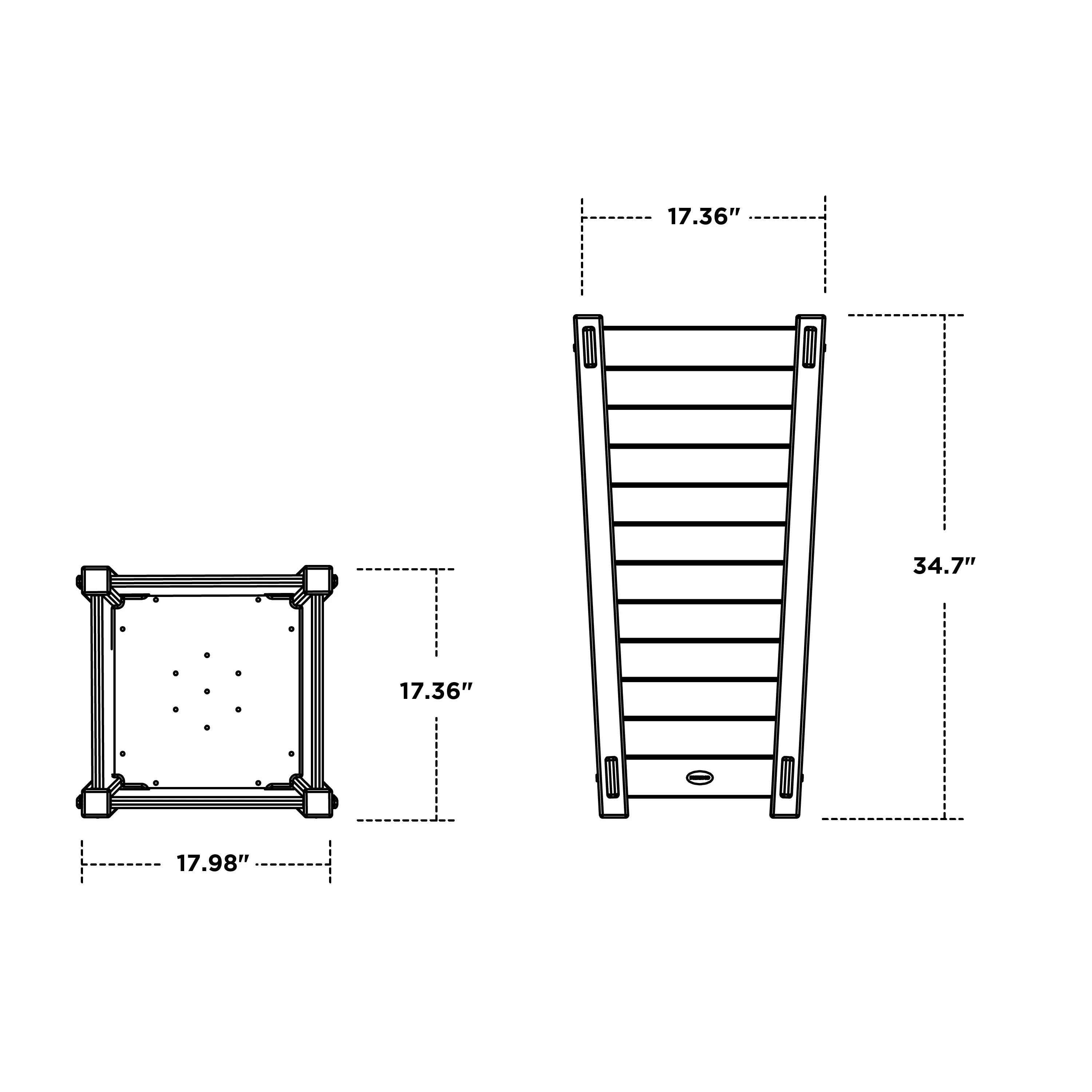 Nautical Tapered Square Planter Box - Image 6