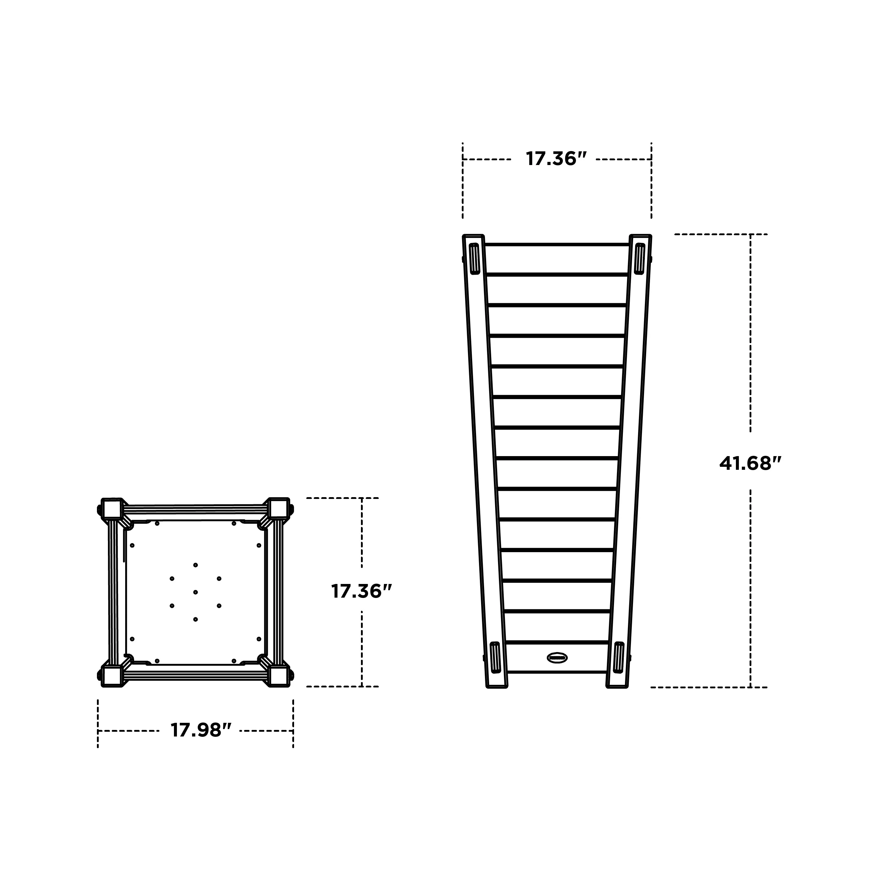 Nautical Tapered Square Tall Planter Box - Image 6