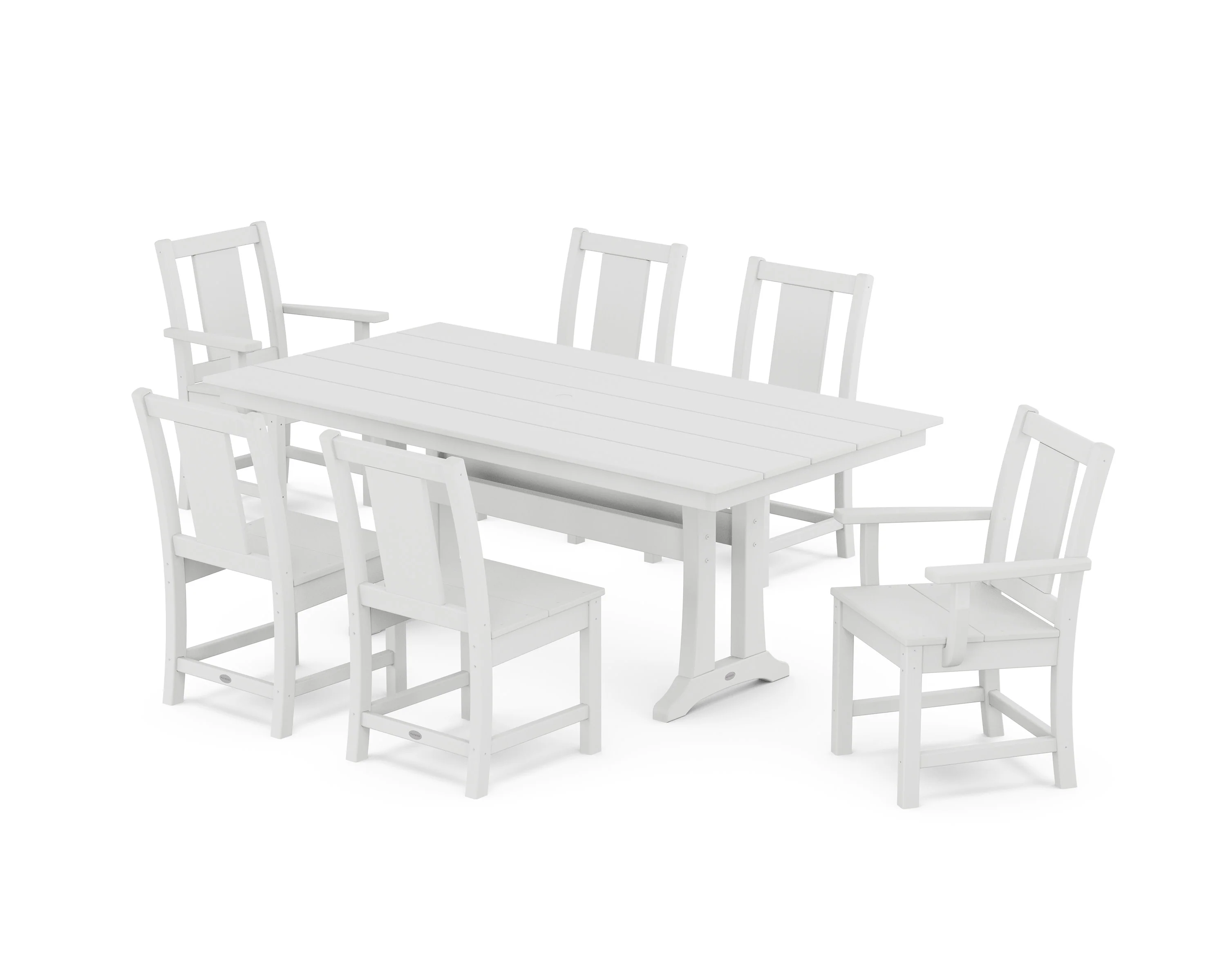 Prairie 7-Piece Farmhouse Dining Set with Trestle Legs - Image 4