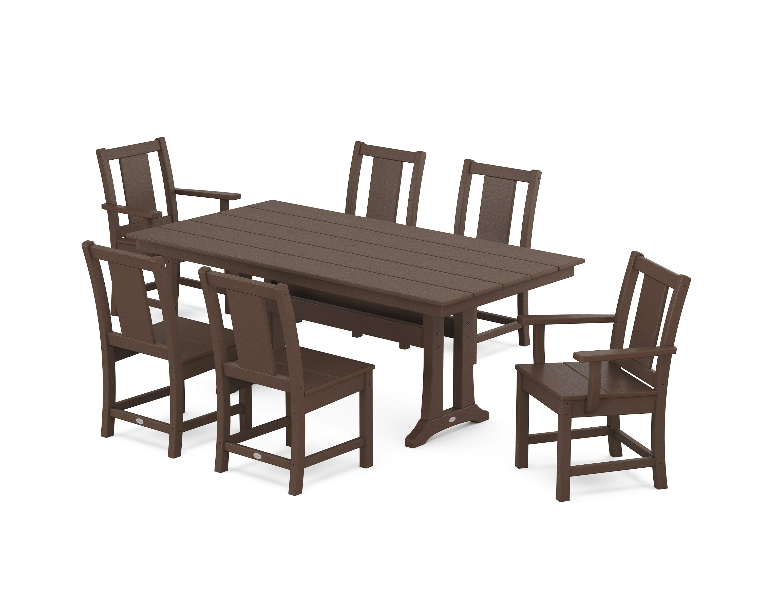 Prairie 7-Piece Farmhouse Dining Set with Trestle Legs - Image 5