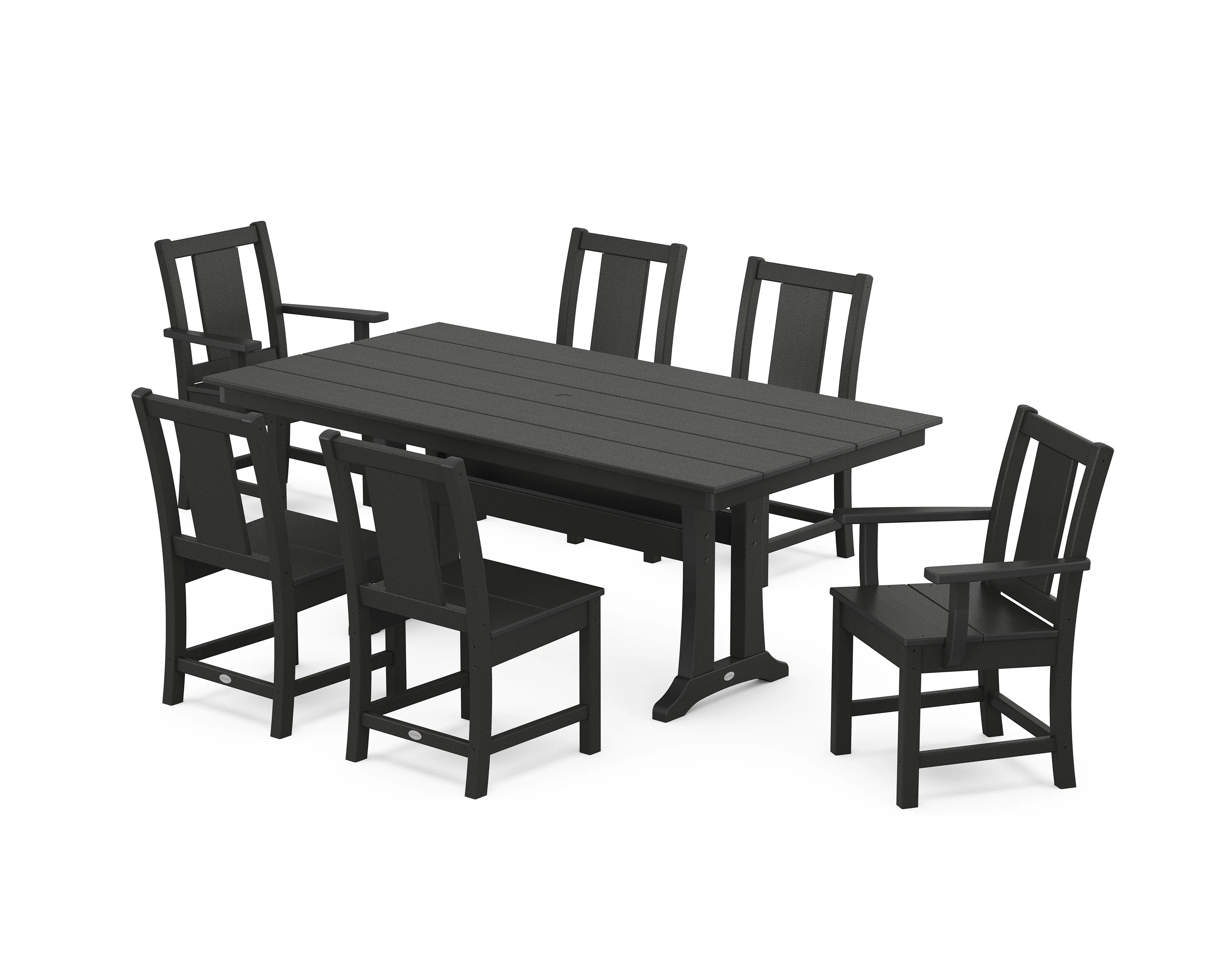 Prairie 7-Piece Farmhouse Dining Set with Trestle Legs - Image 6