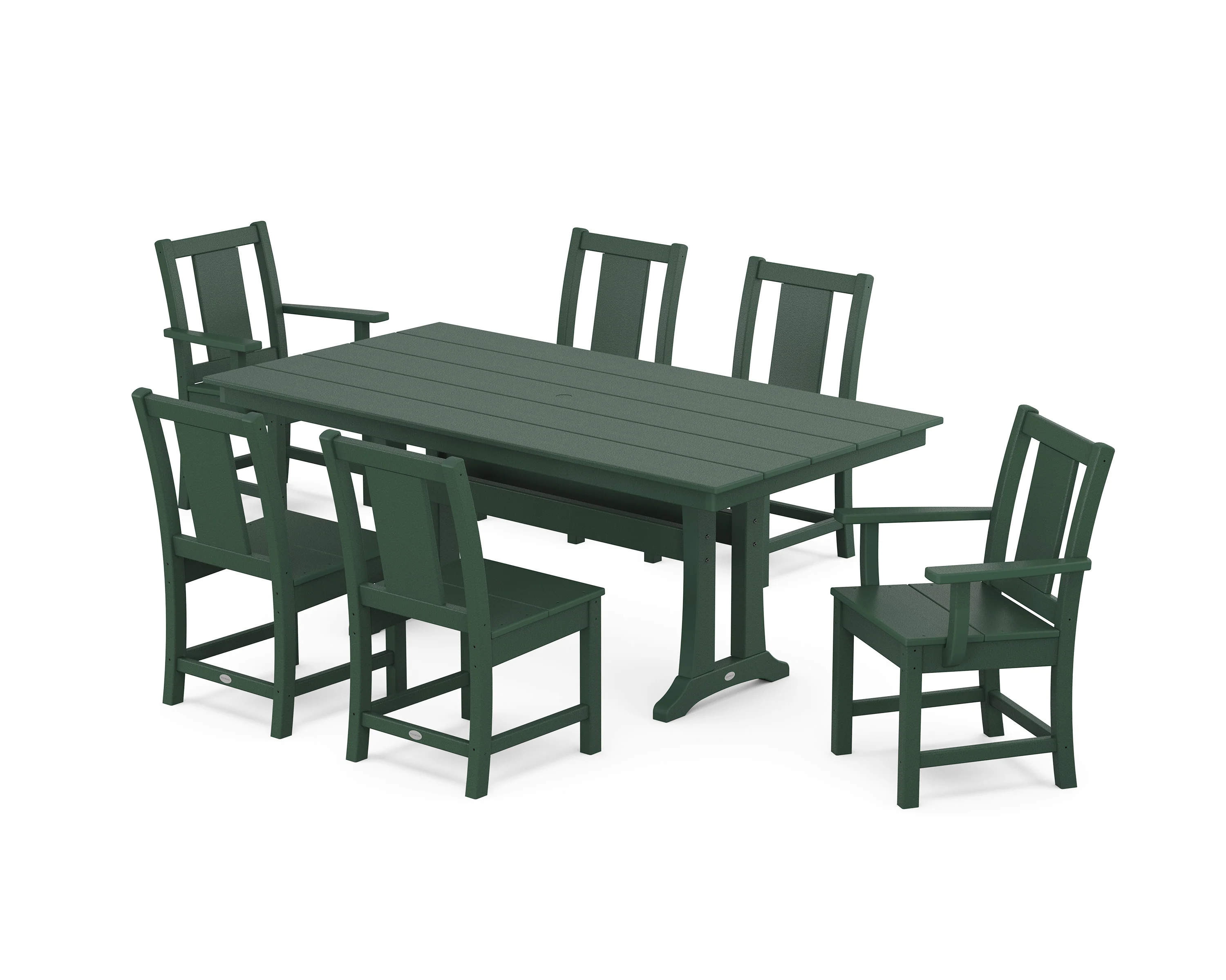 Prairie 7-Piece Farmhouse Dining Set with Trestle Legs - Image 7