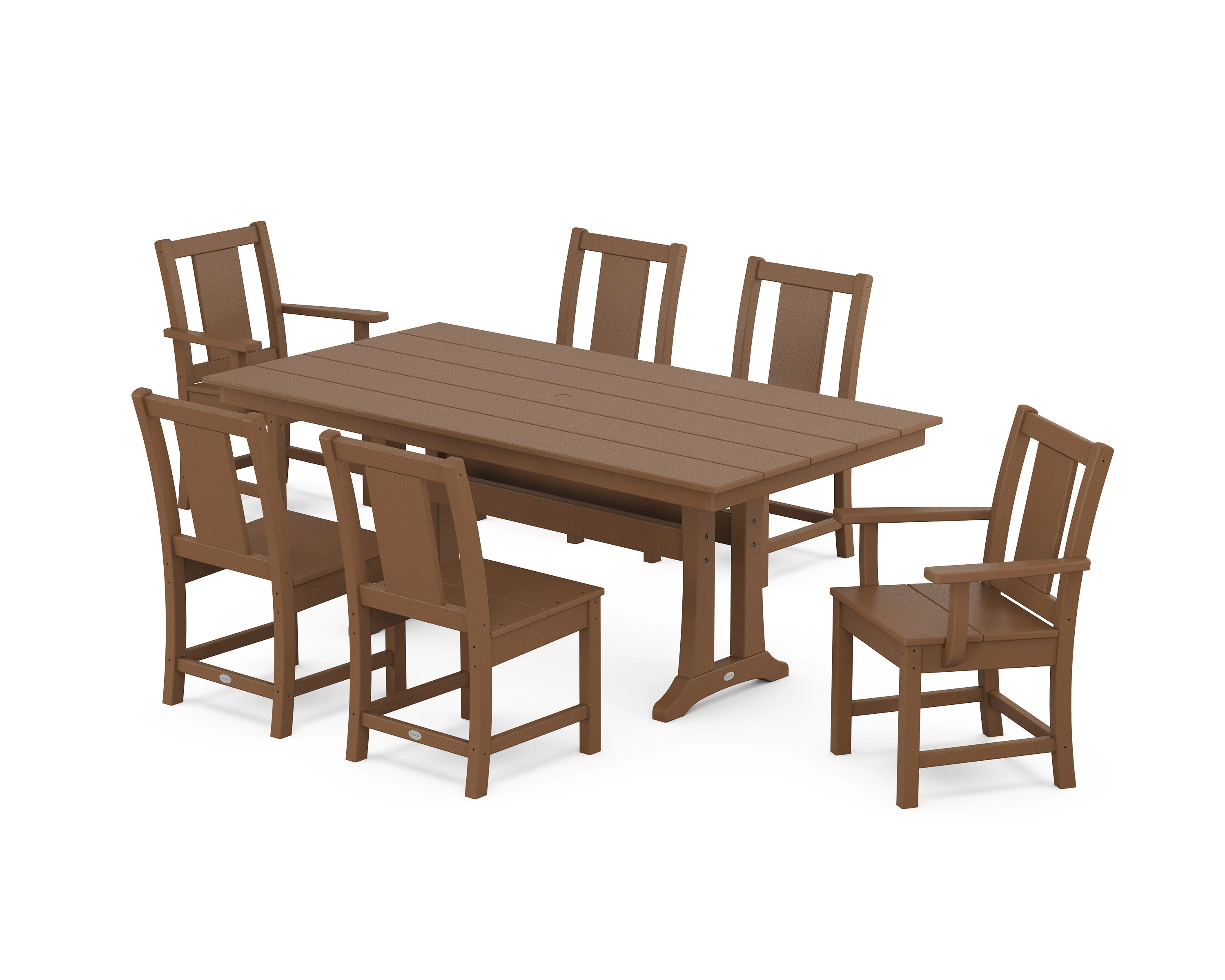 Prairie 7-Piece Farmhouse Dining Set with Trestle Legs - Image 9