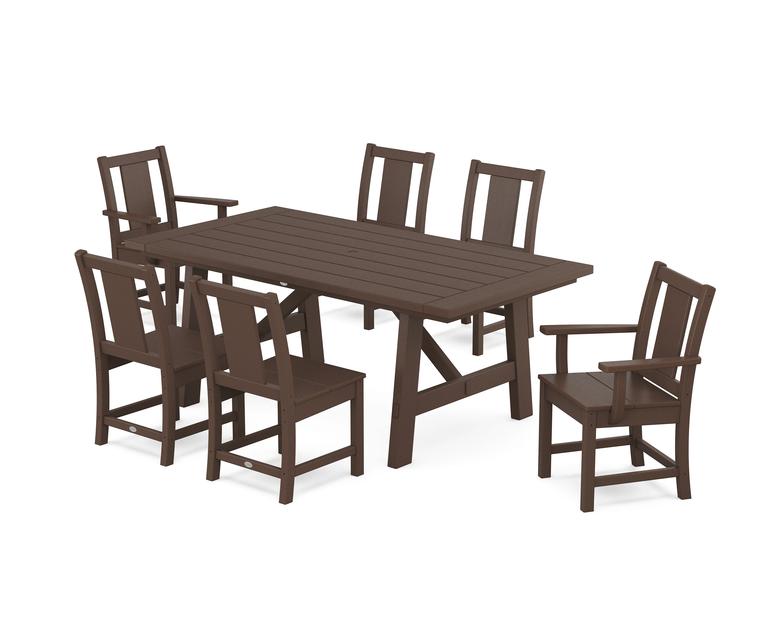 Prairie 7-Piece Rustic Farmhouse Dining Set - Image 9