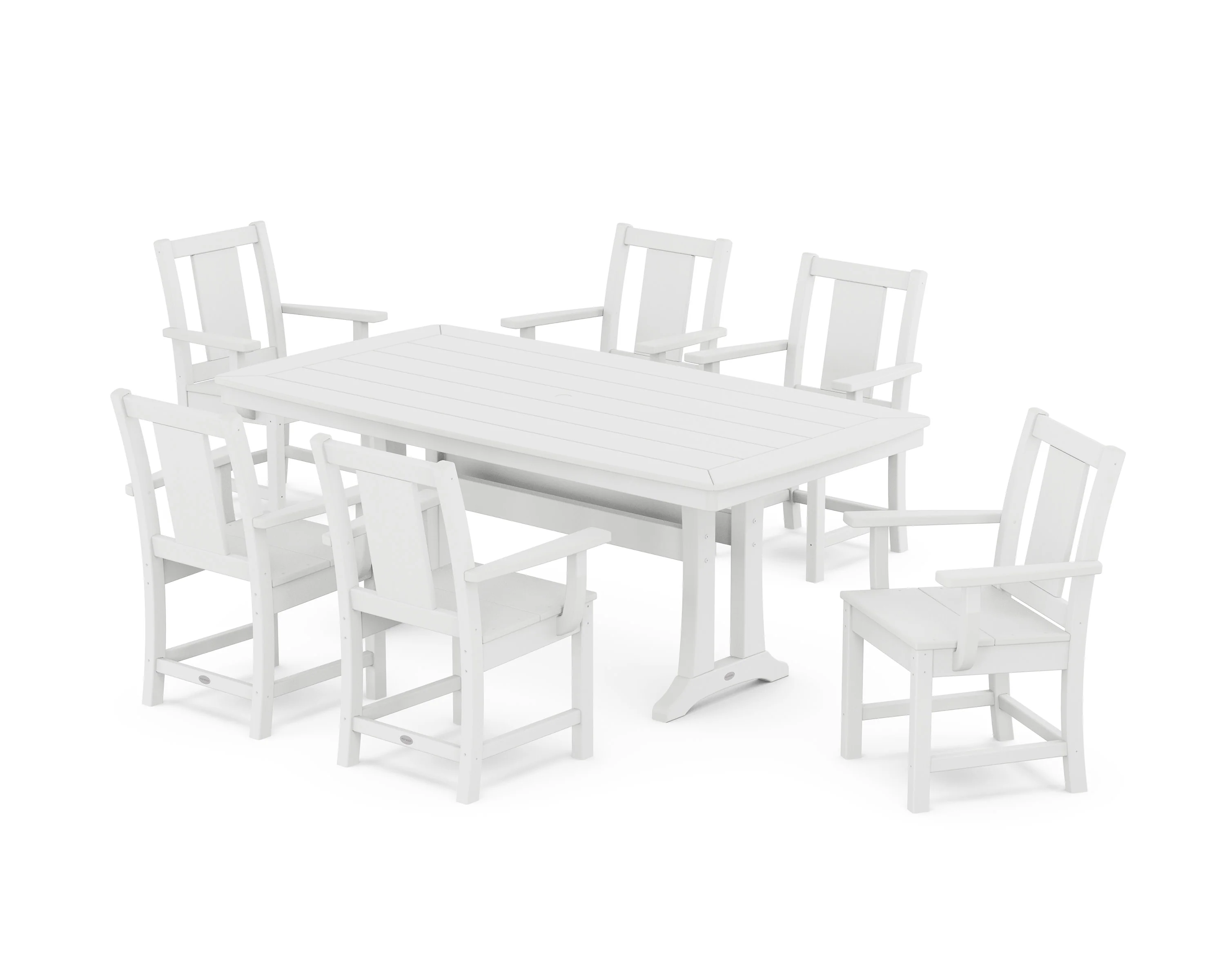 Prairie Arm Chair 7-Piece Dining Set with Trestle Legs - Image 4