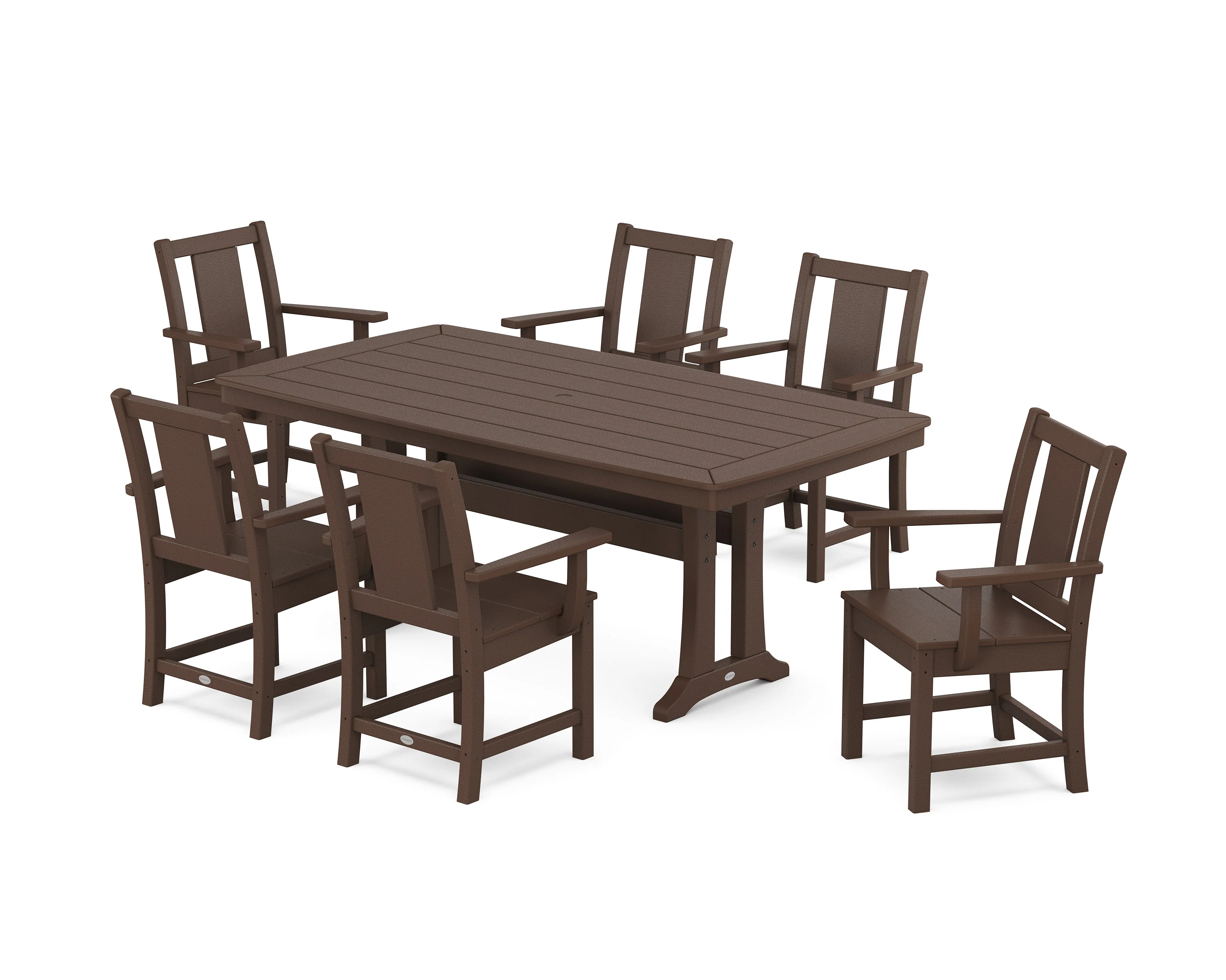 Prairie Arm Chair 7-Piece Dining Set with Trestle Legs - Image 7