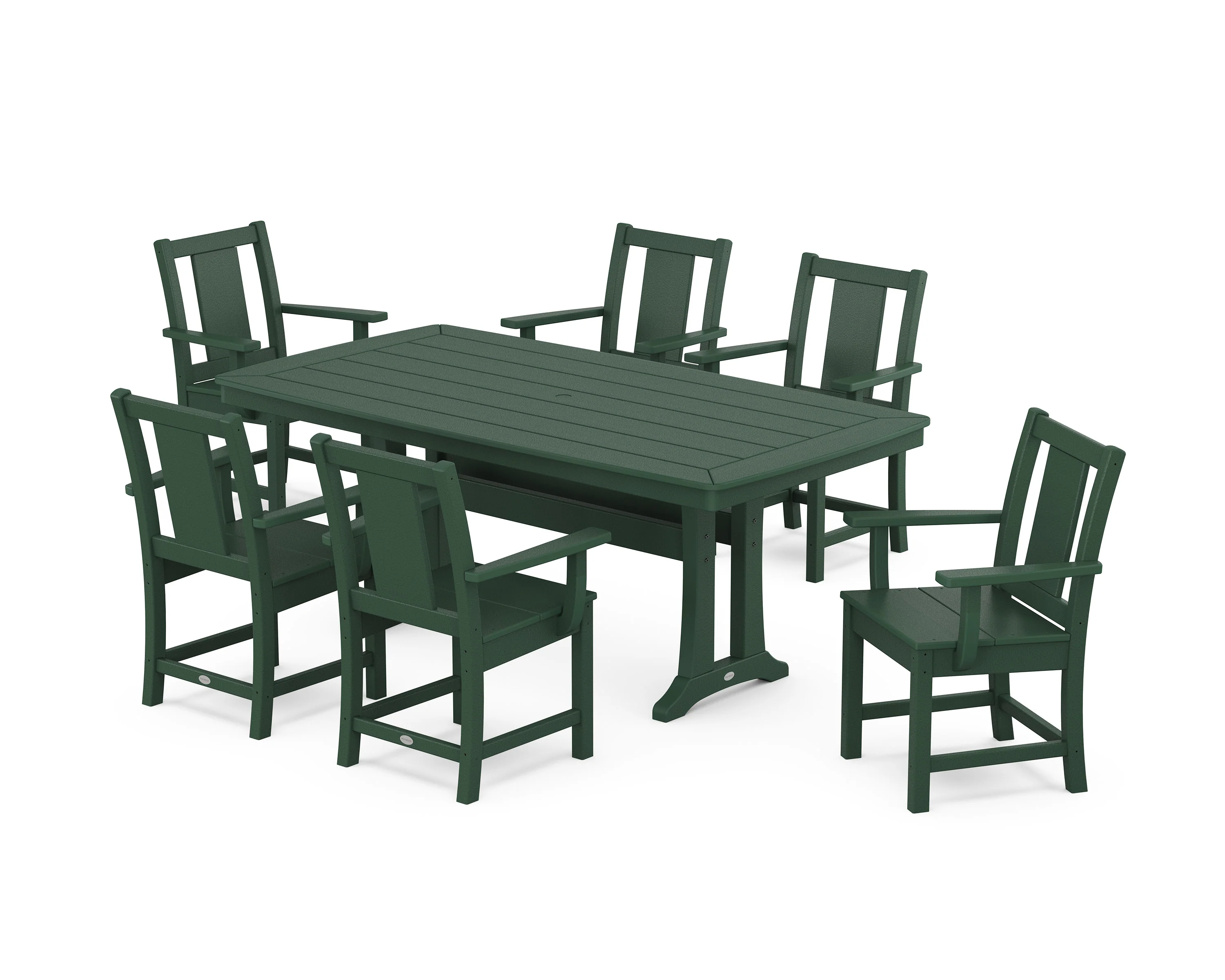 Prairie Arm Chair 7-Piece Dining Set with Trestle Legs - Image 8