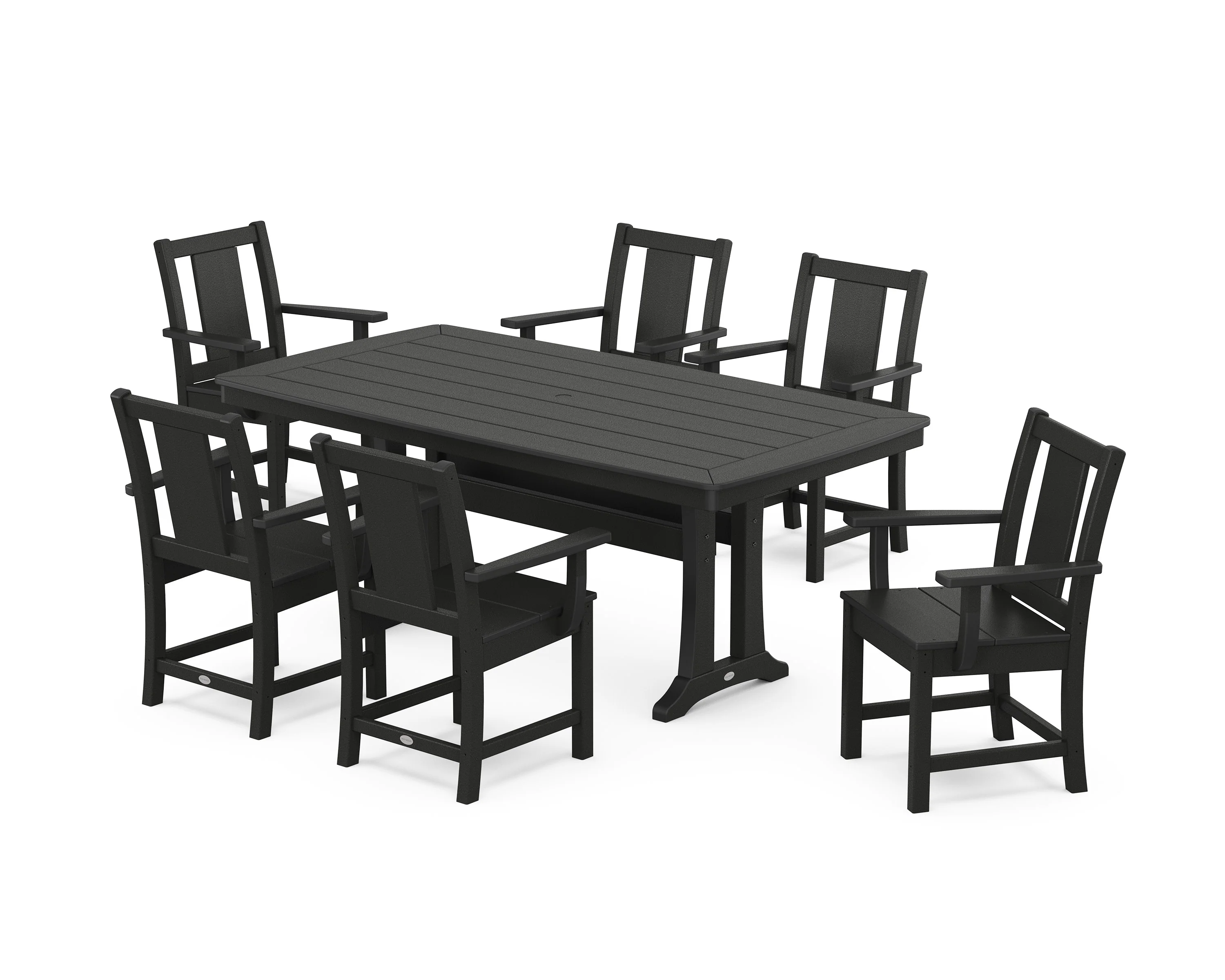 Prairie Arm Chair 7-Piece Dining Set with Trestle Legs - Image 9