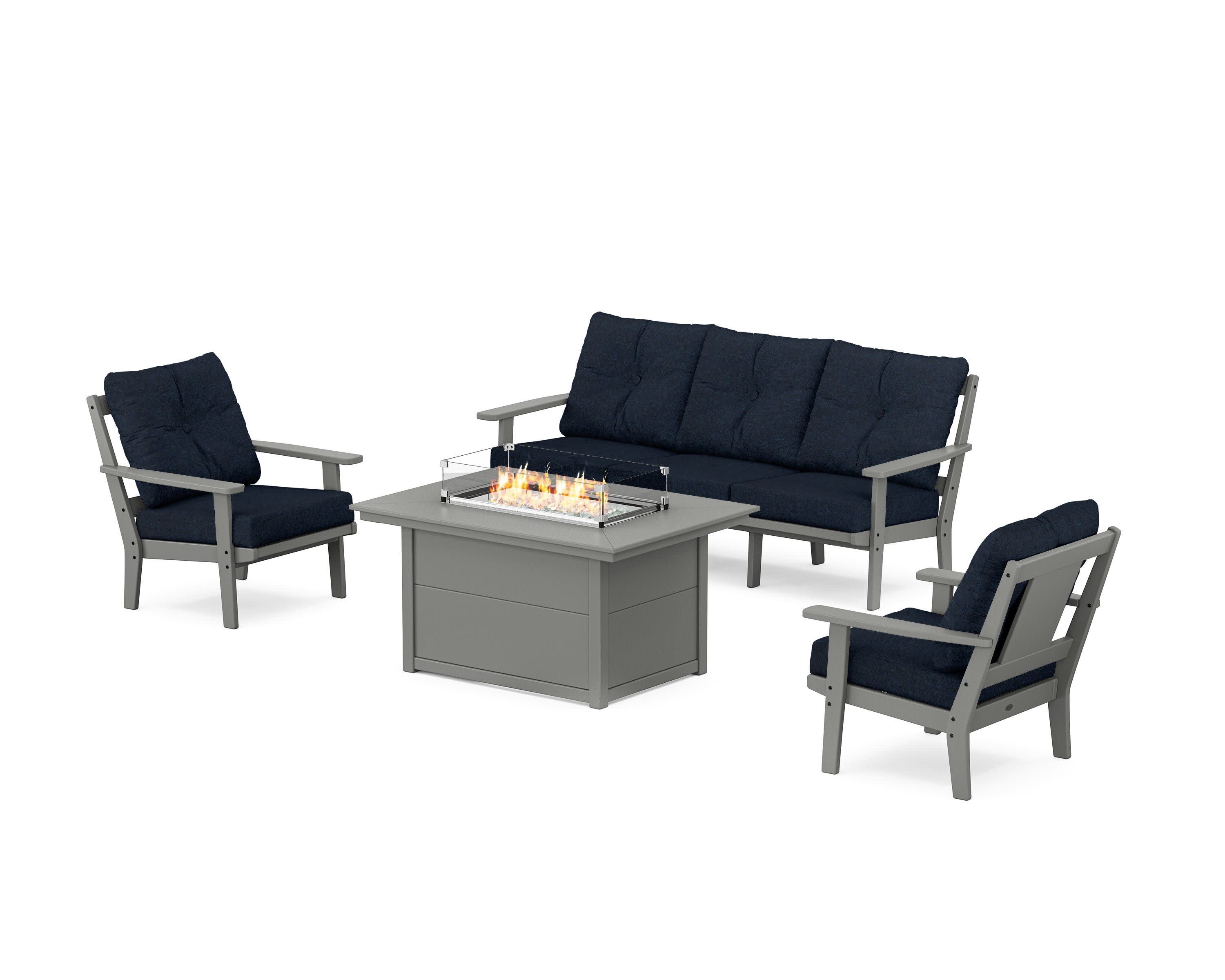 Prairie Deep Seating Fire Pit Table Set - Image 111