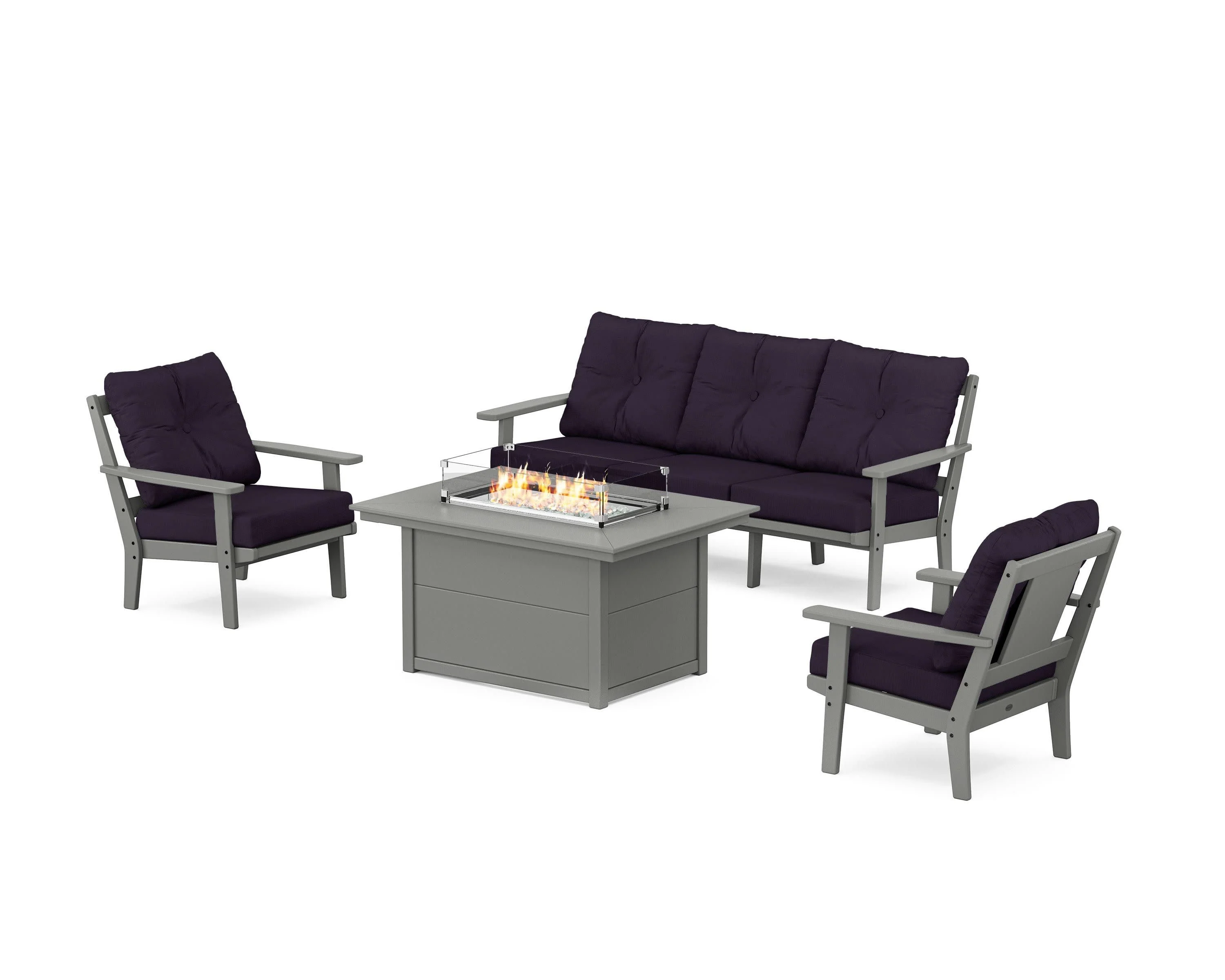 Prairie Deep Seating Fire Pit Table Set - Image 116