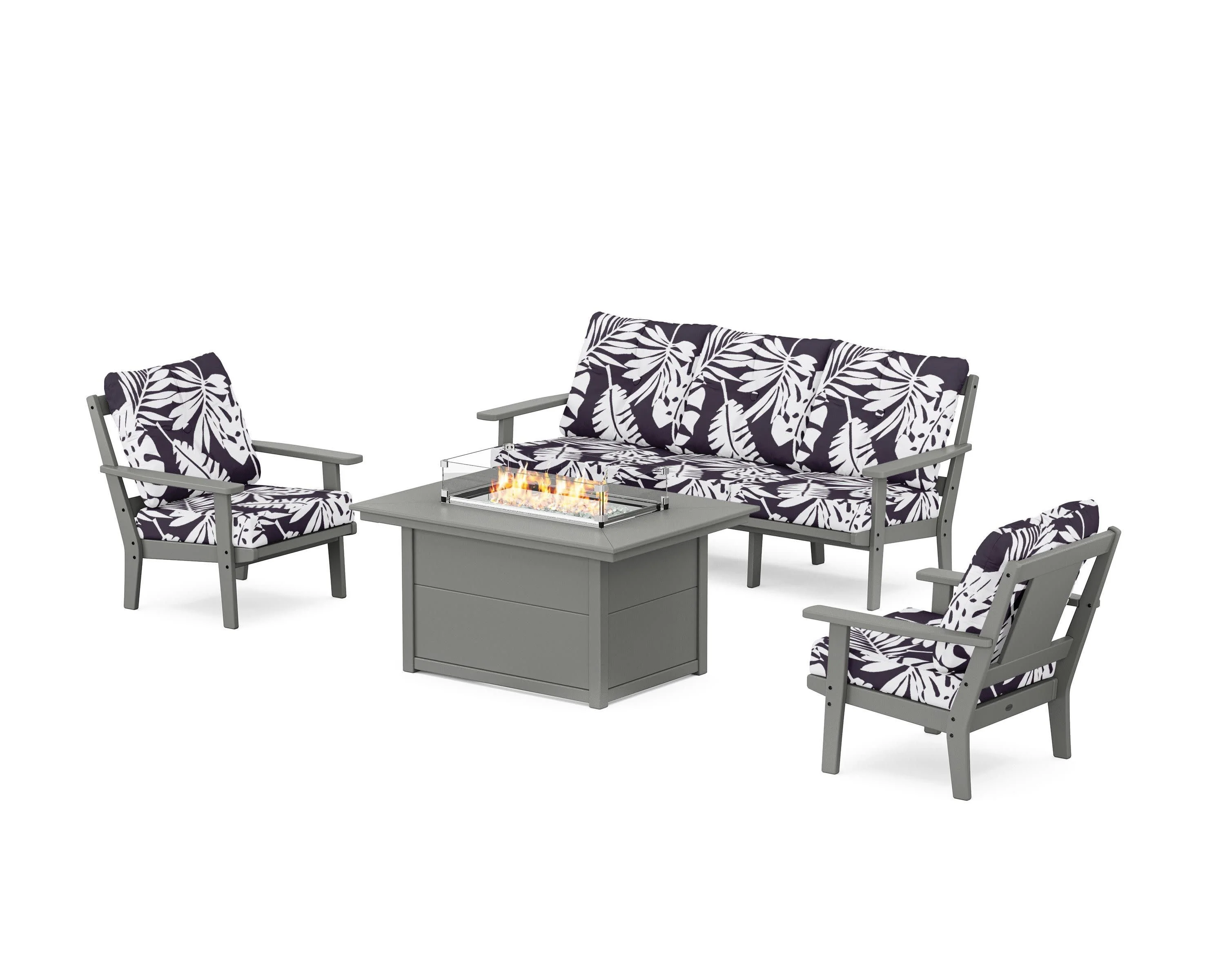 Prairie Deep Seating Fire Pit Table Set - Image 140