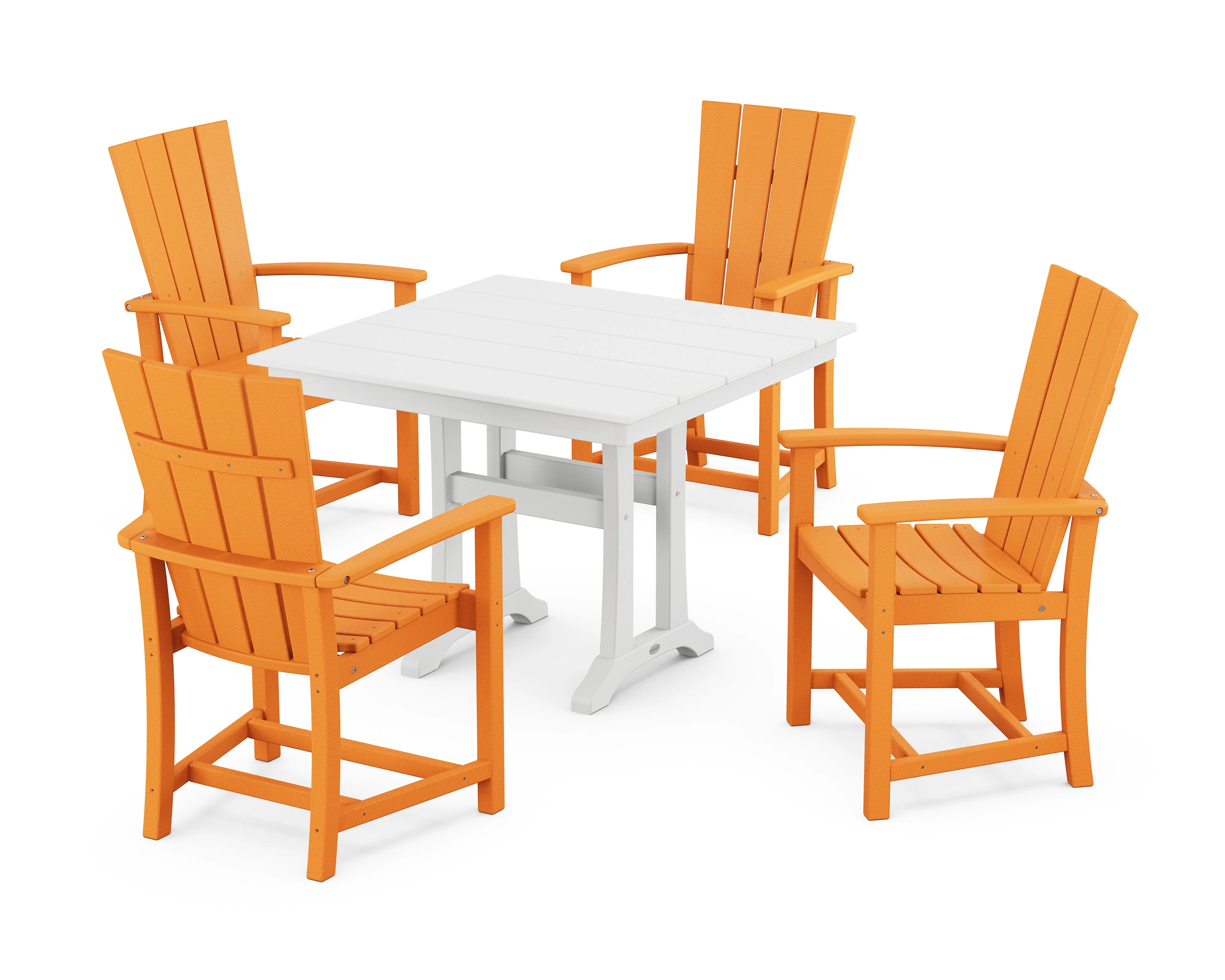 Quattro 5-Piece Farmhouse Dining Set With Trestle Legs - Image 13