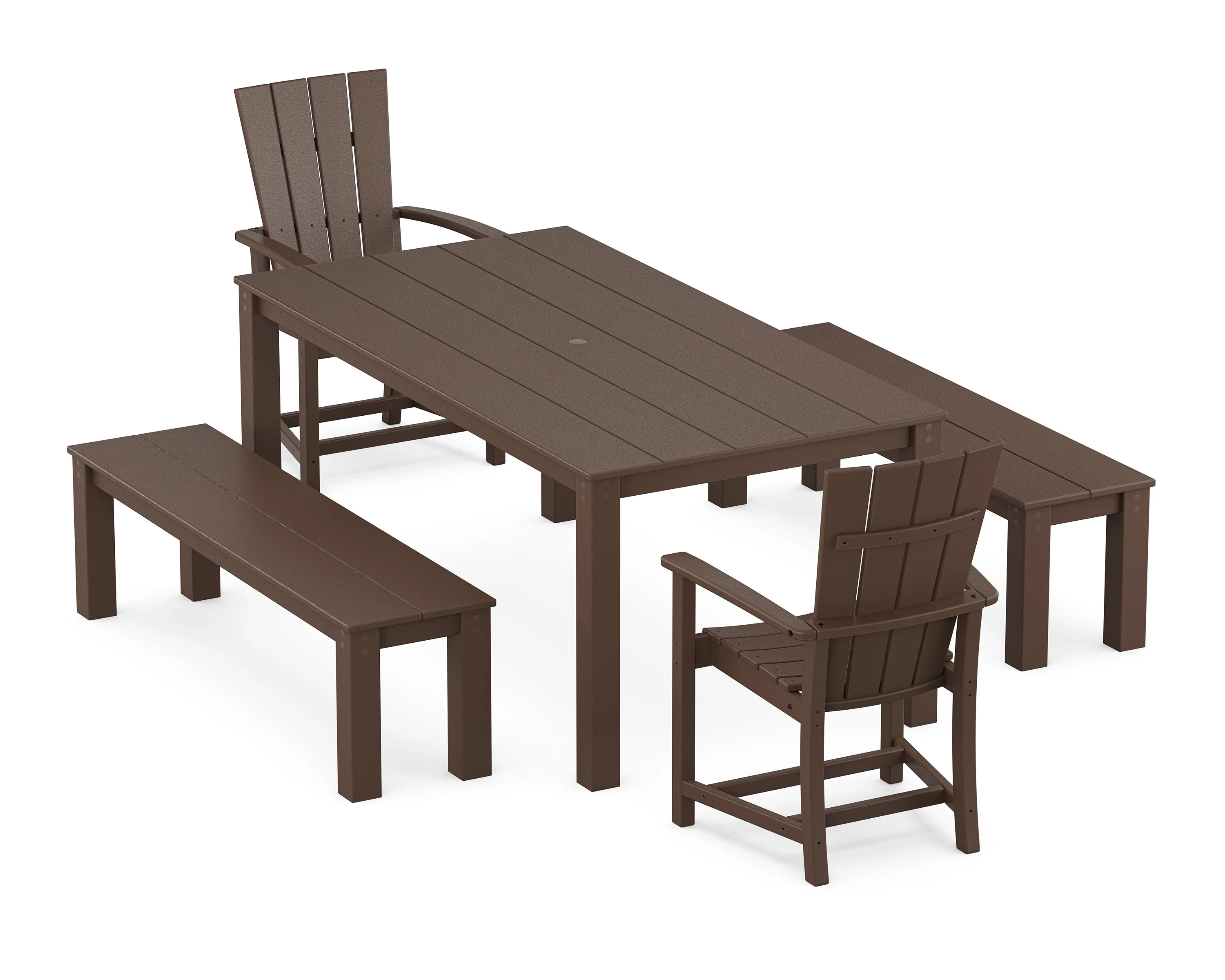 Quattro 5-Piece Parsons Dining Set with Benches - Image 7