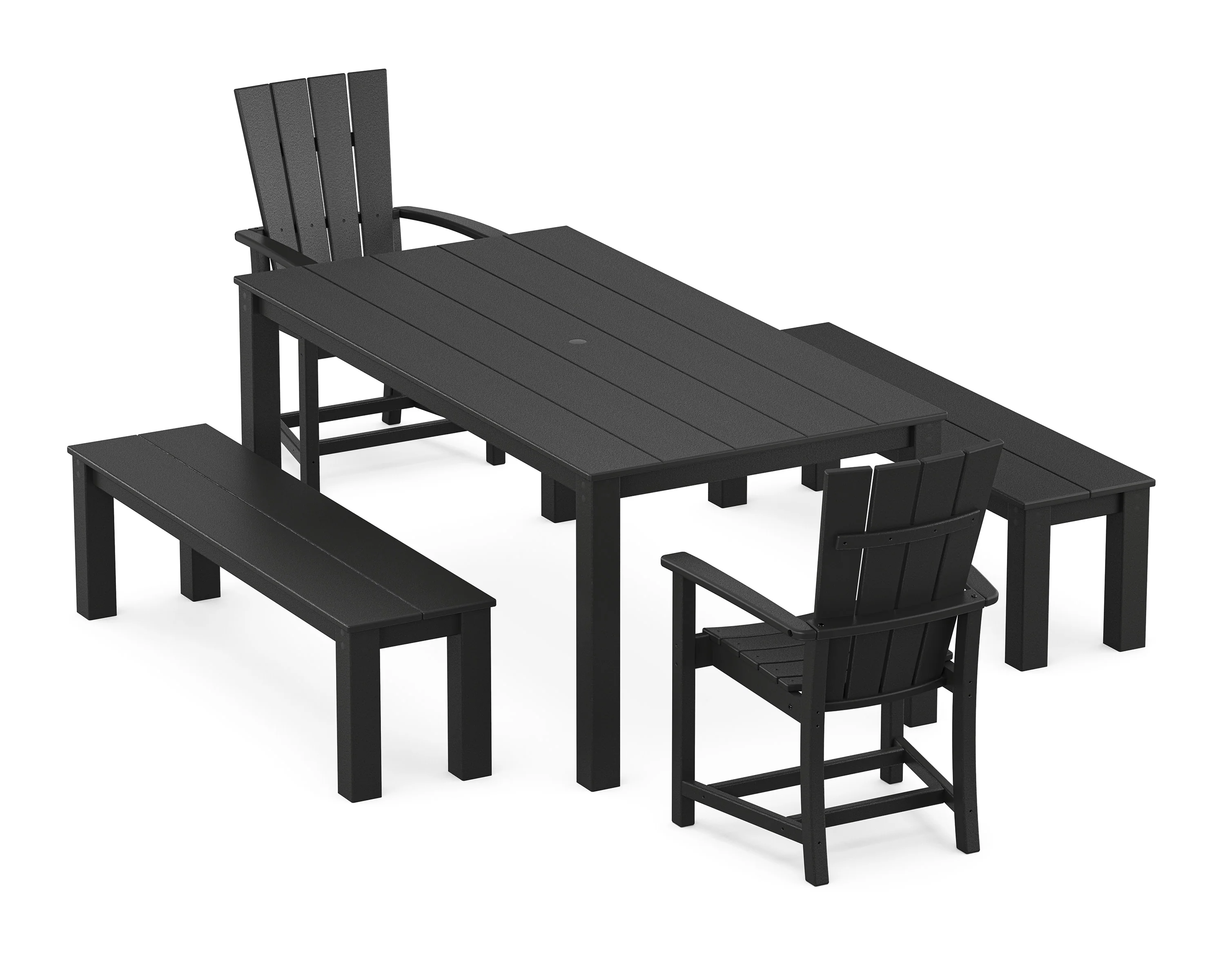 Quattro 5-Piece Parsons Dining Set with Benches - Image 9