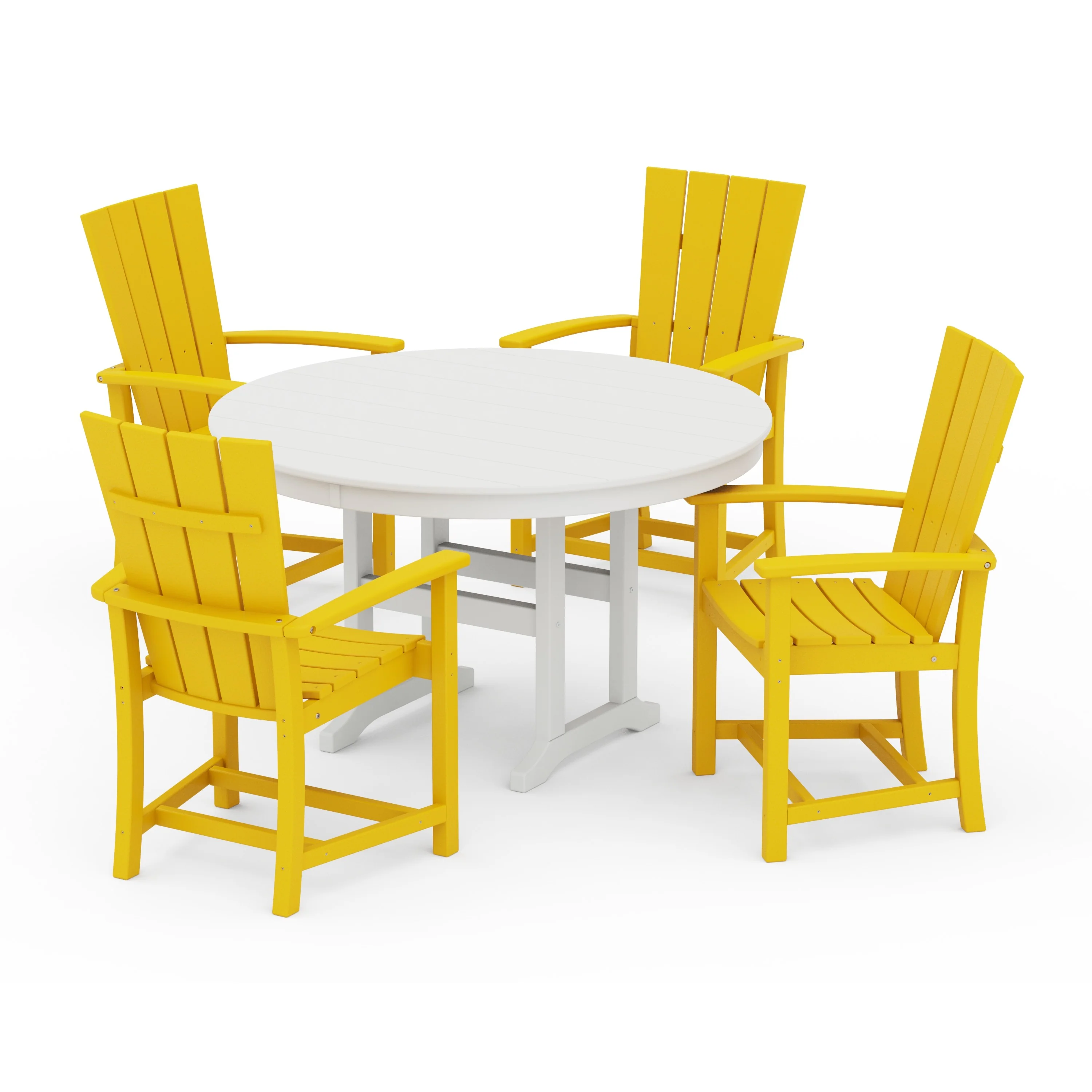 Quattro 5-Piece Round Farmhouse Dining Set - Image 5