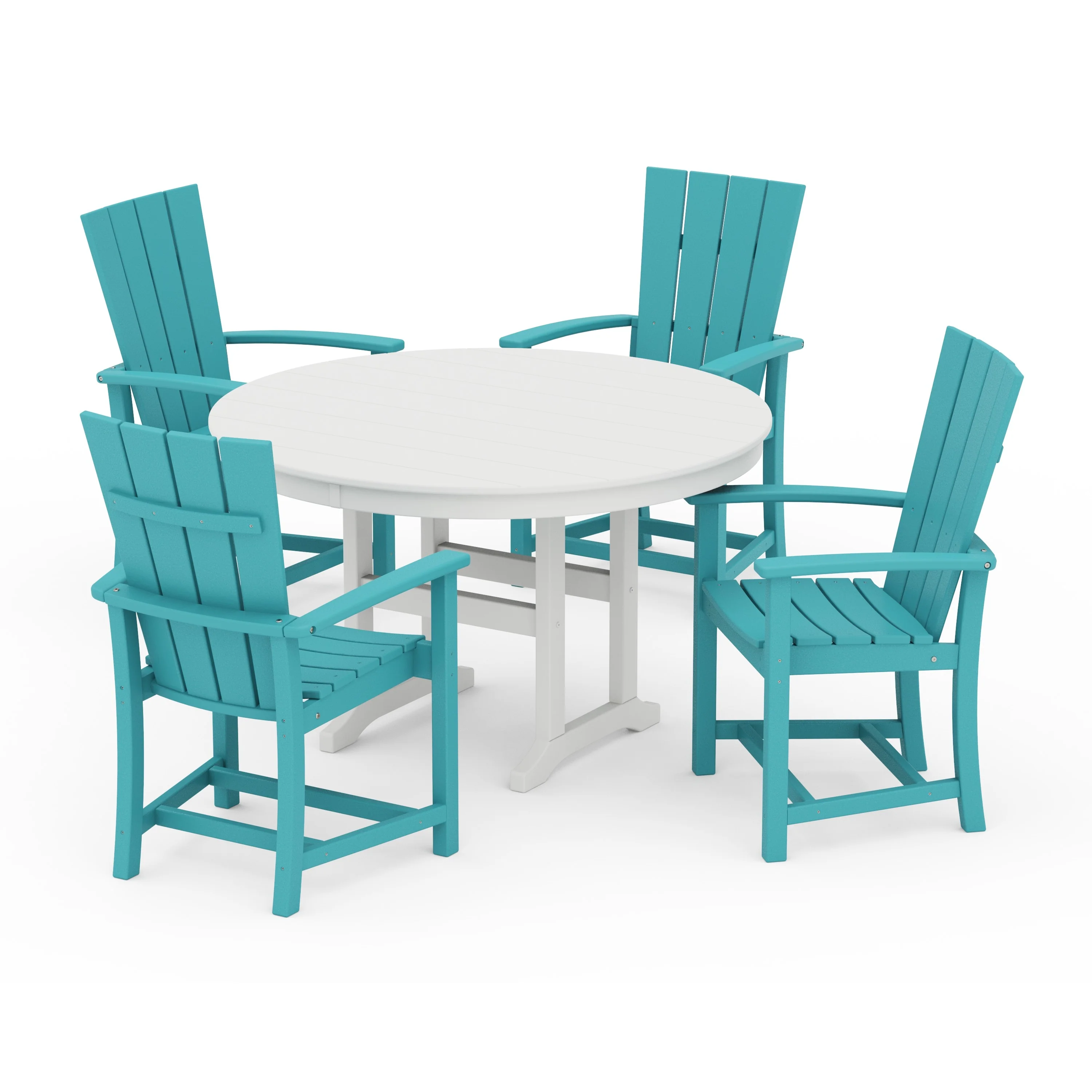 Quattro 5-Piece Round Farmhouse Dining Set - Image 6