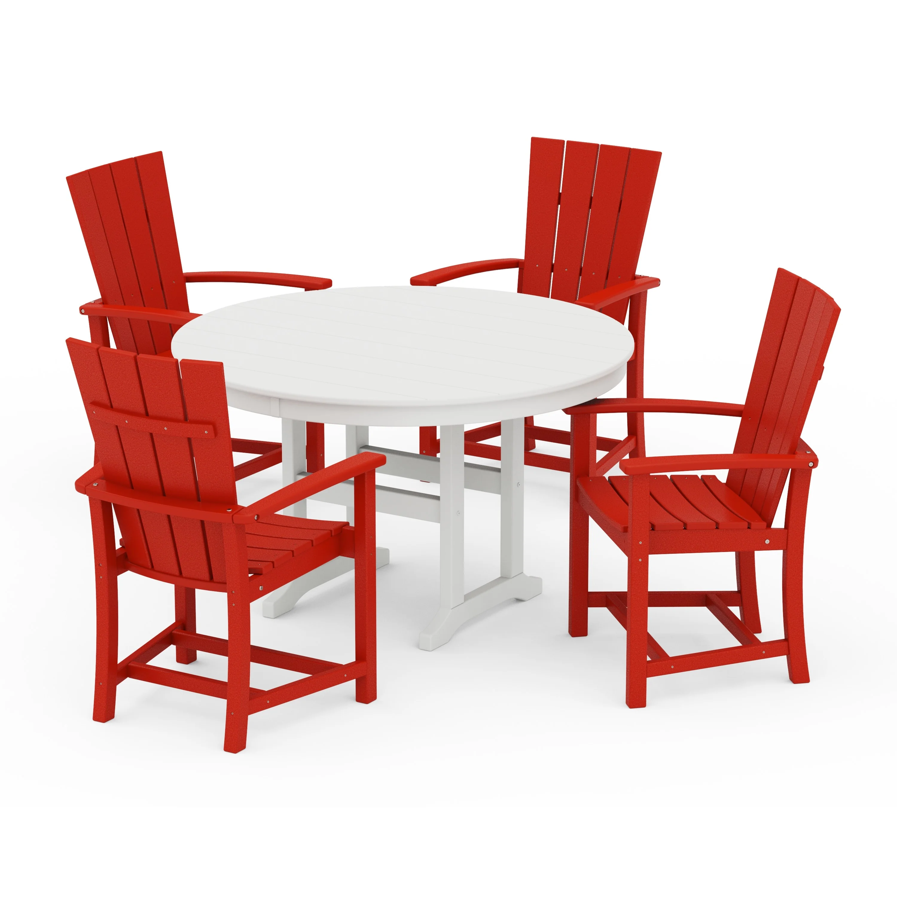 Quattro 5-Piece Round Farmhouse Dining Set - Image 9