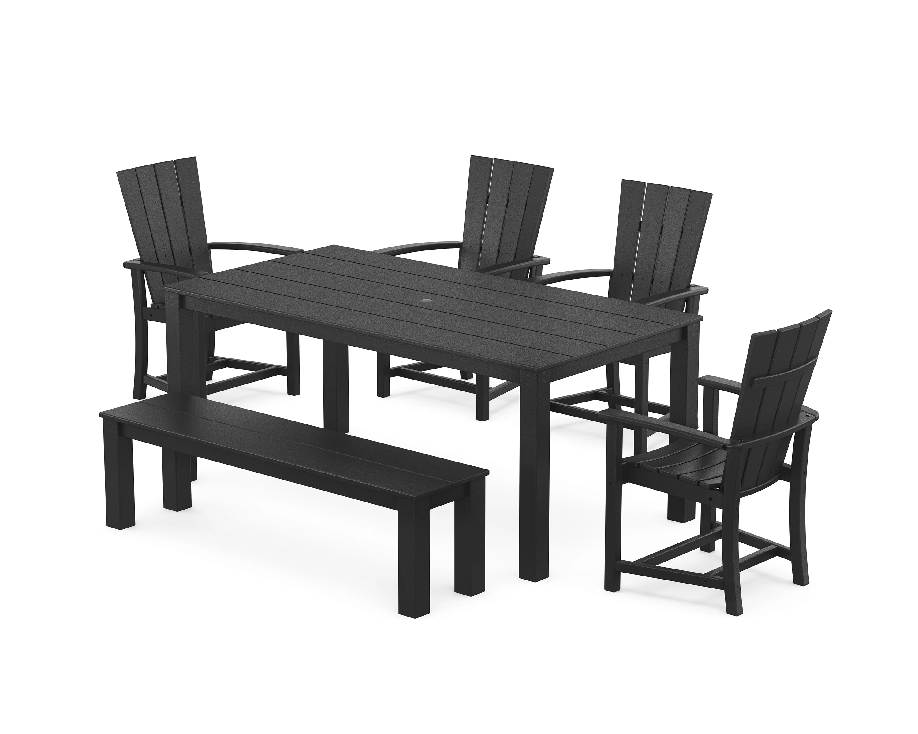 Quattro 6-Piece Parsons Dining Set with Bench - Image 4