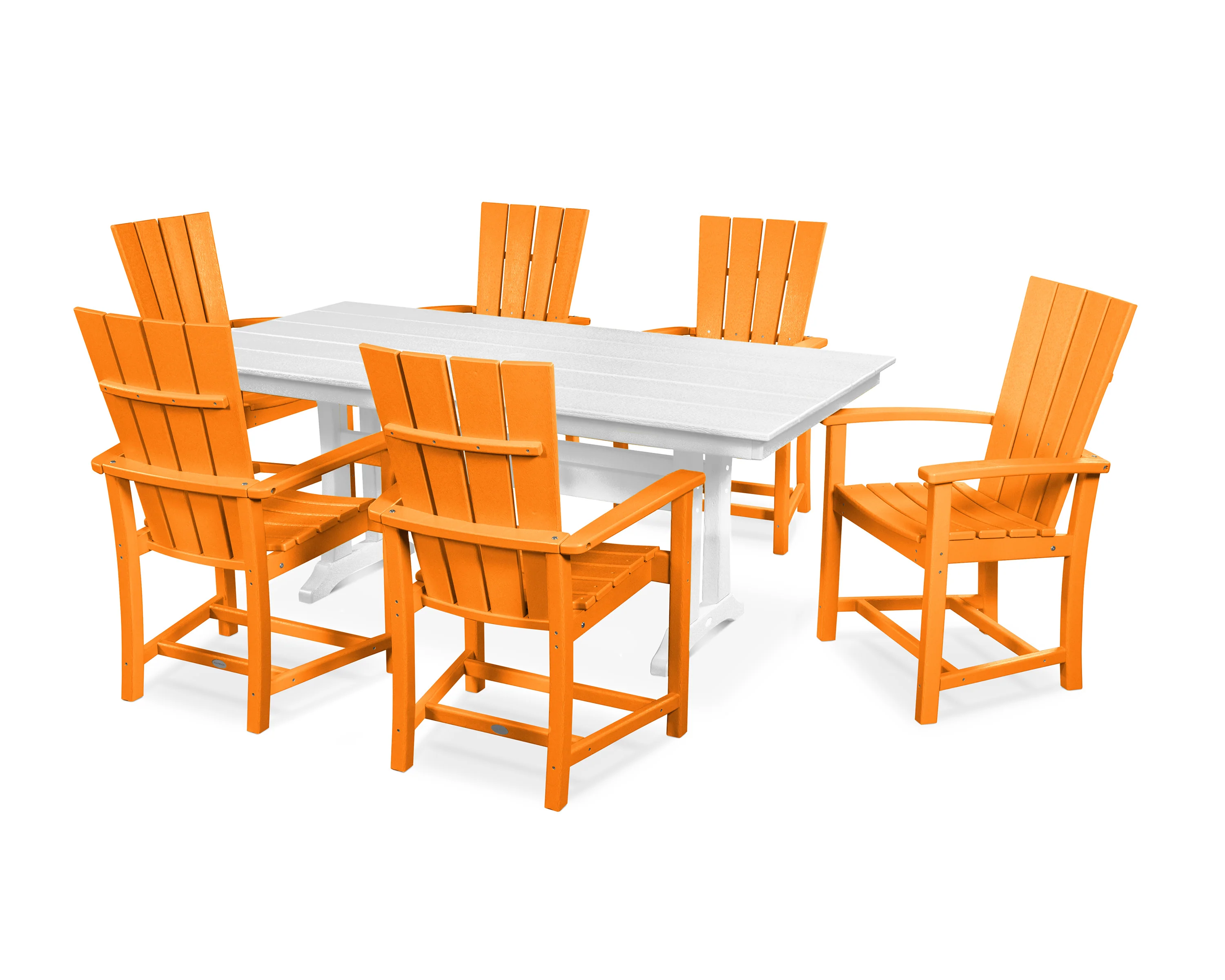 Quattro 7-Piece Farmhouse Dining Set with Trestle Legs - Image 11