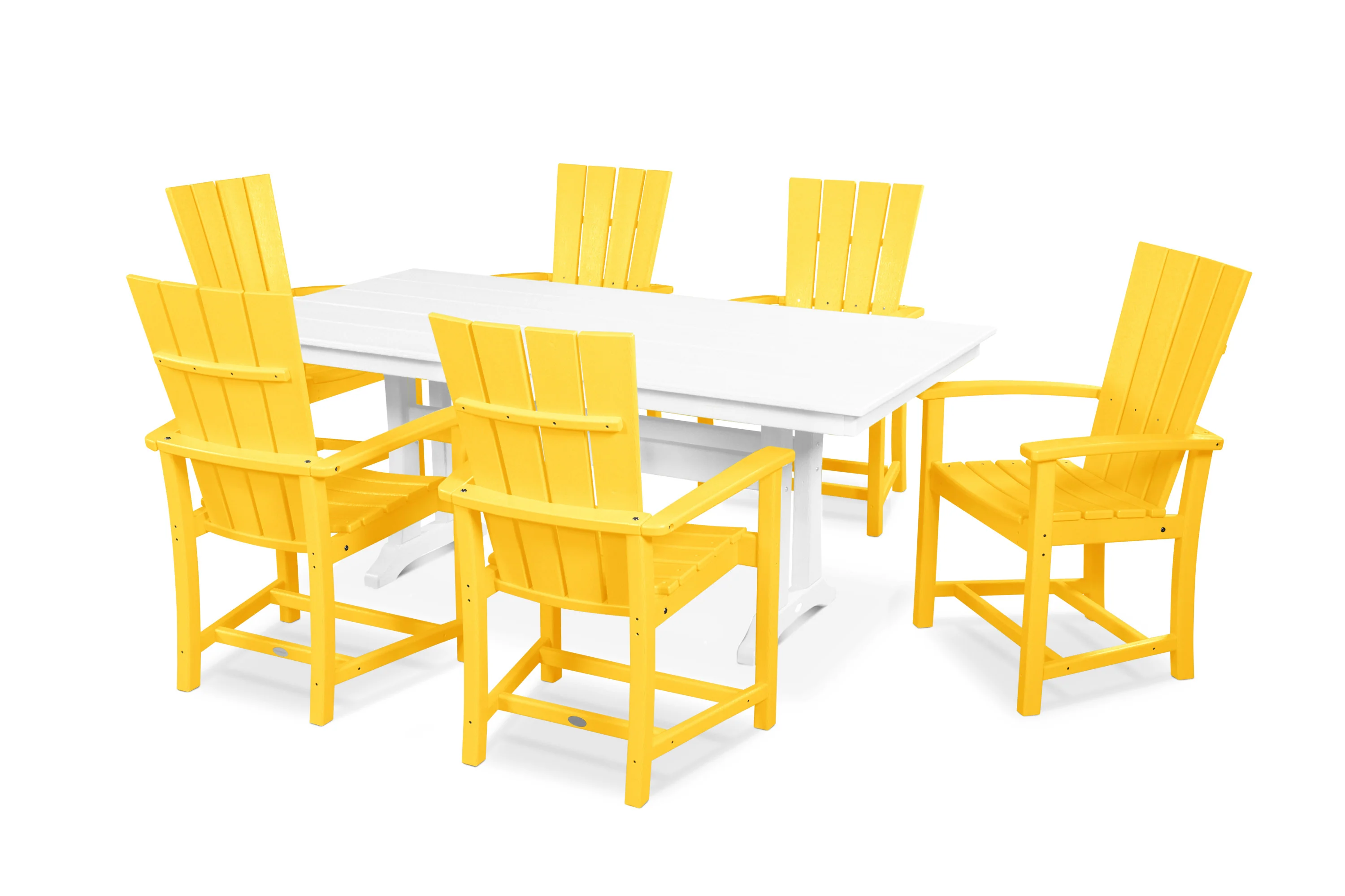 Quattro 7-Piece Farmhouse Dining Set with Trestle Legs - Image 13