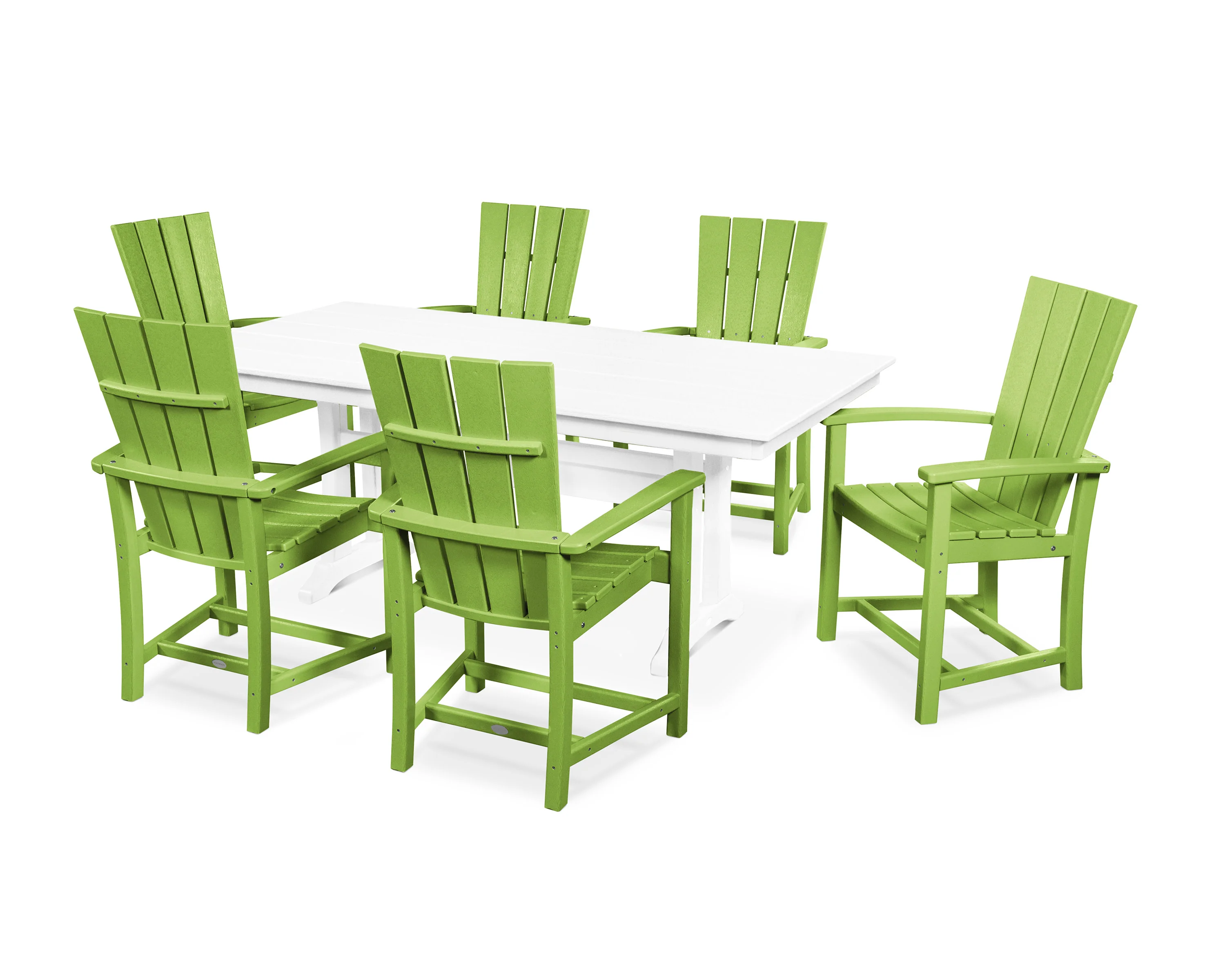 Quattro 7-Piece Farmhouse Dining Set with Trestle Legs - Image 14