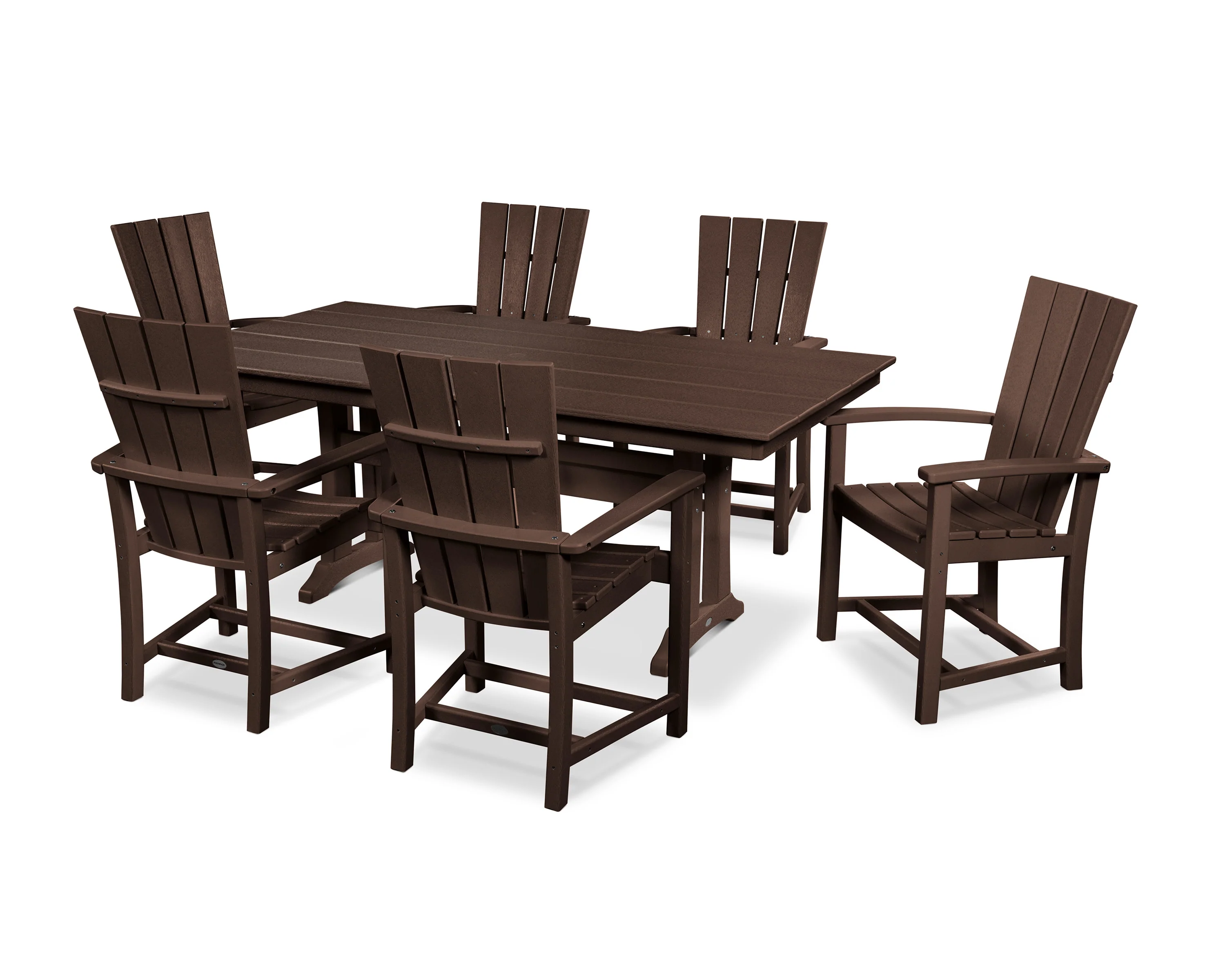 Quattro 7-Piece Farmhouse Dining Set with Trestle Legs - Image 15