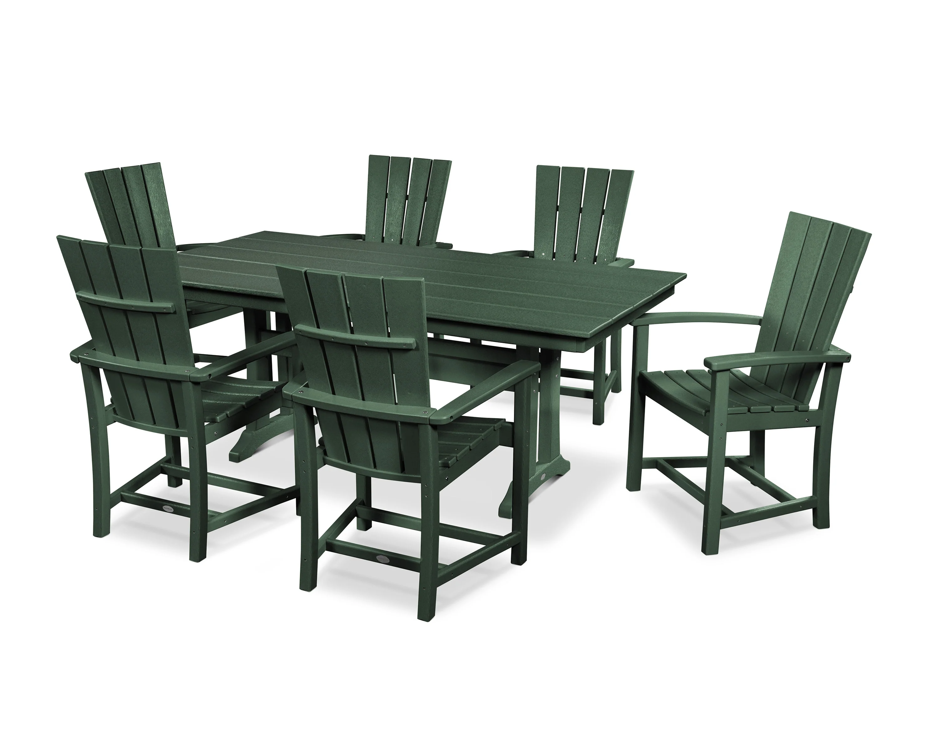 Quattro 7-Piece Farmhouse Dining Set with Trestle Legs - Image 6