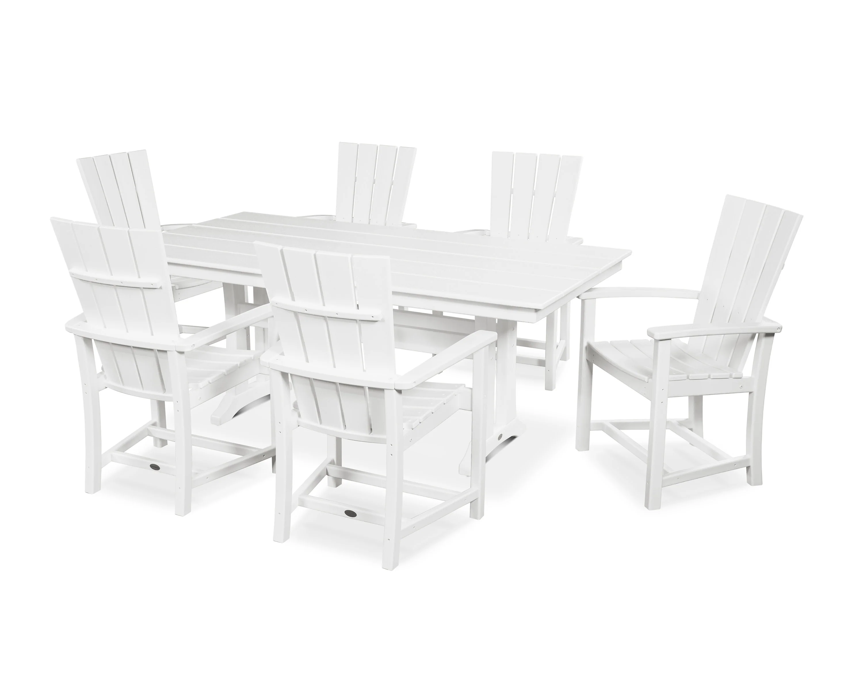 Quattro 7-Piece Farmhouse Dining Set with Trestle Legs - Image 7