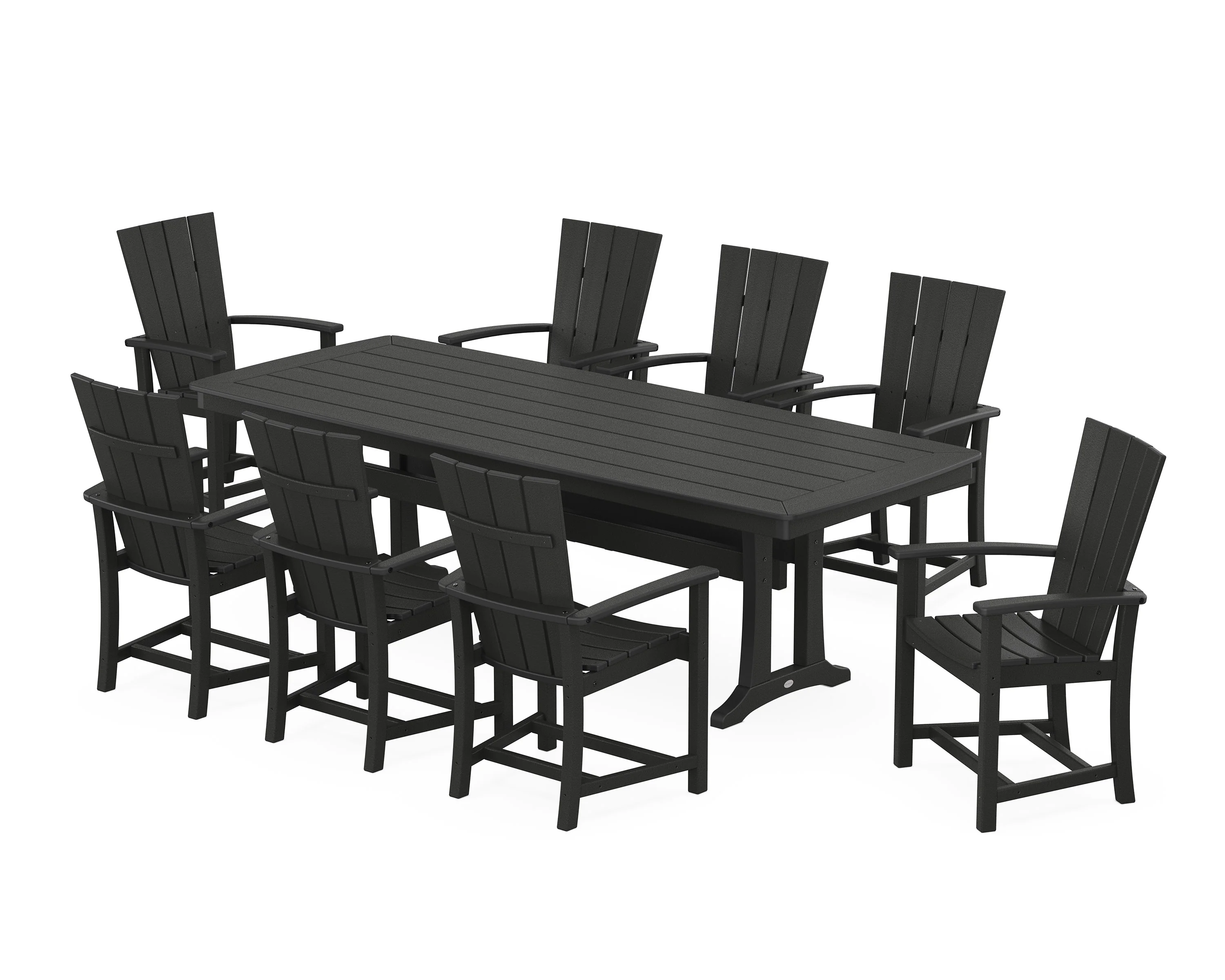 Quattro Adirondack 9-Piece Dining Set with Trestle Legs - Image 7