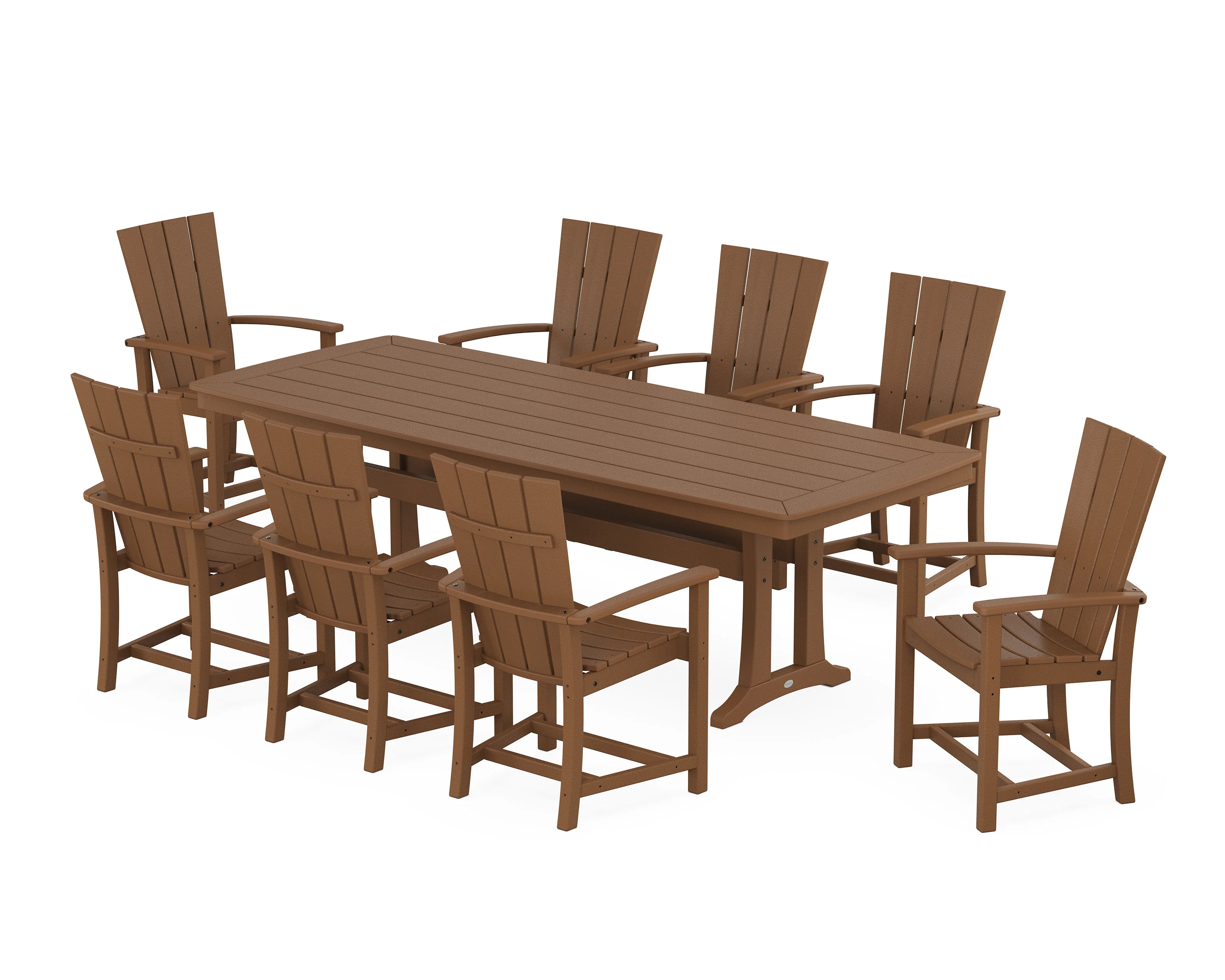 Quattro Adirondack 9-Piece Dining Set with Trestle Legs - Image 8