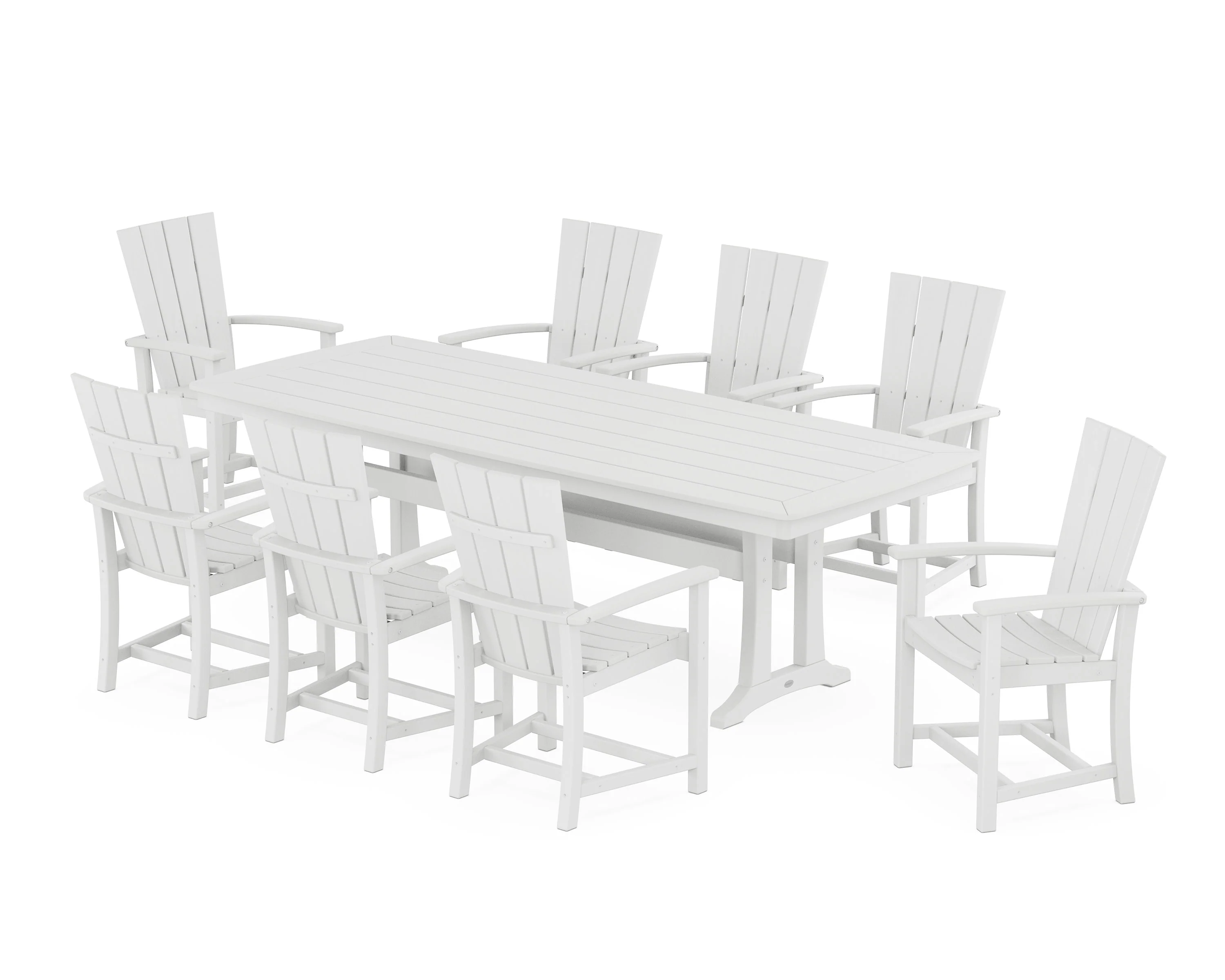 Quattro Adirondack 9-Piece Dining Set with Trestle Legs - Image 9