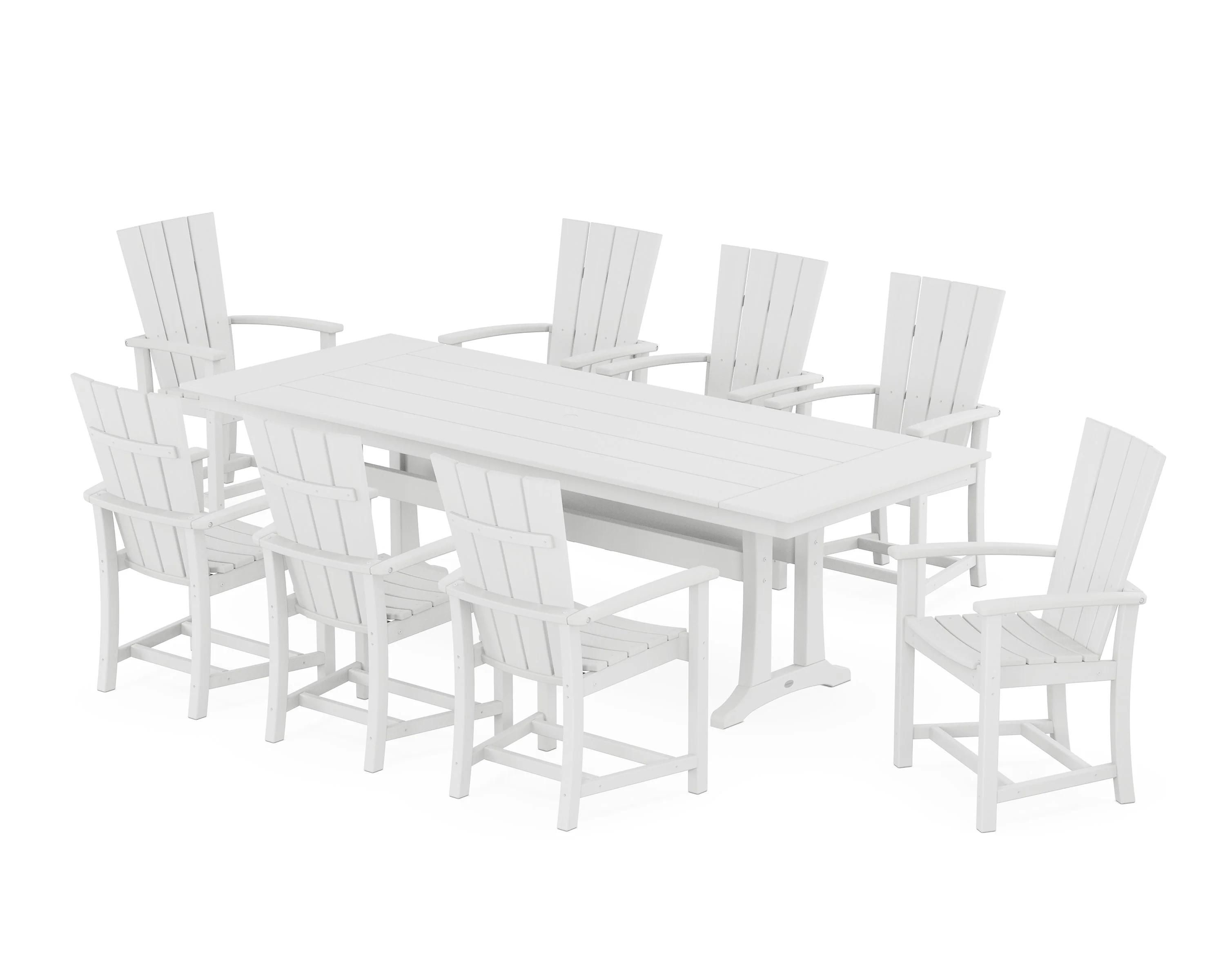 Quattro Adirondack 9-Piece Farmhouse Dining Set with Trestle Legs - Image 7