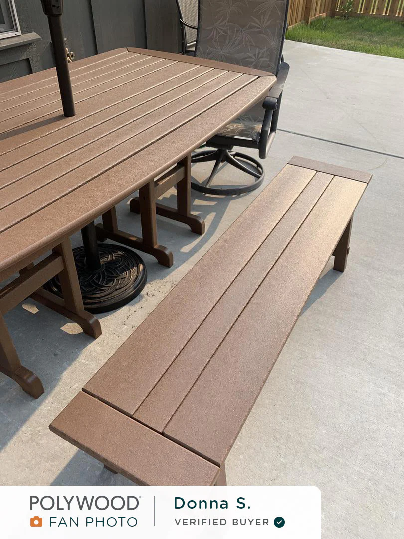 Rustic Farmhouse 60" Backless Bench - Image 4