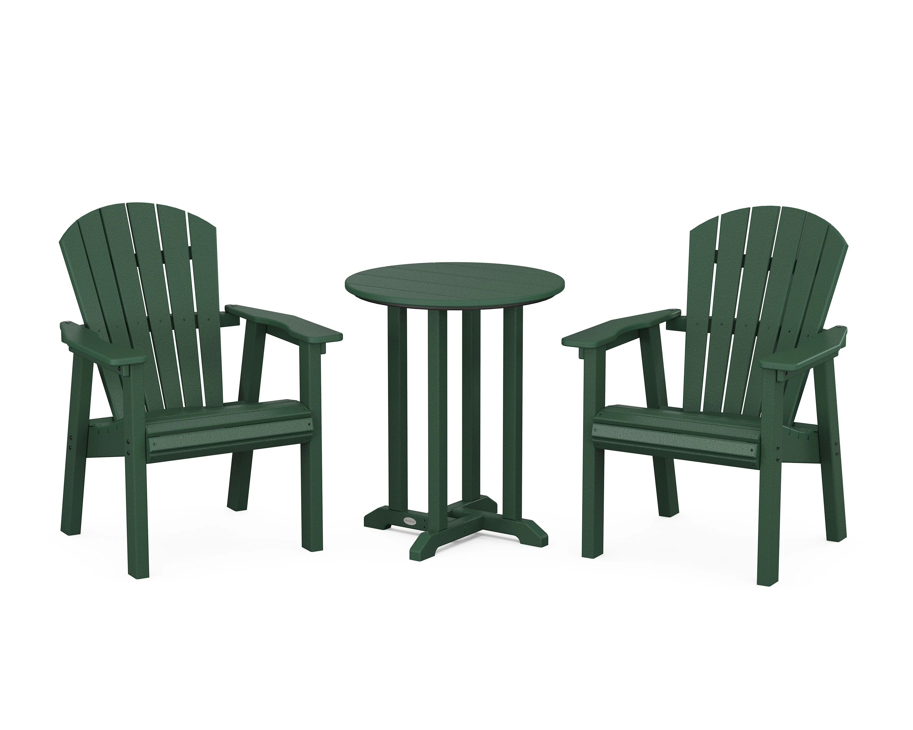 Seashell 3-Piece Round Farmhouse Bistro Dining Set - Image 5
