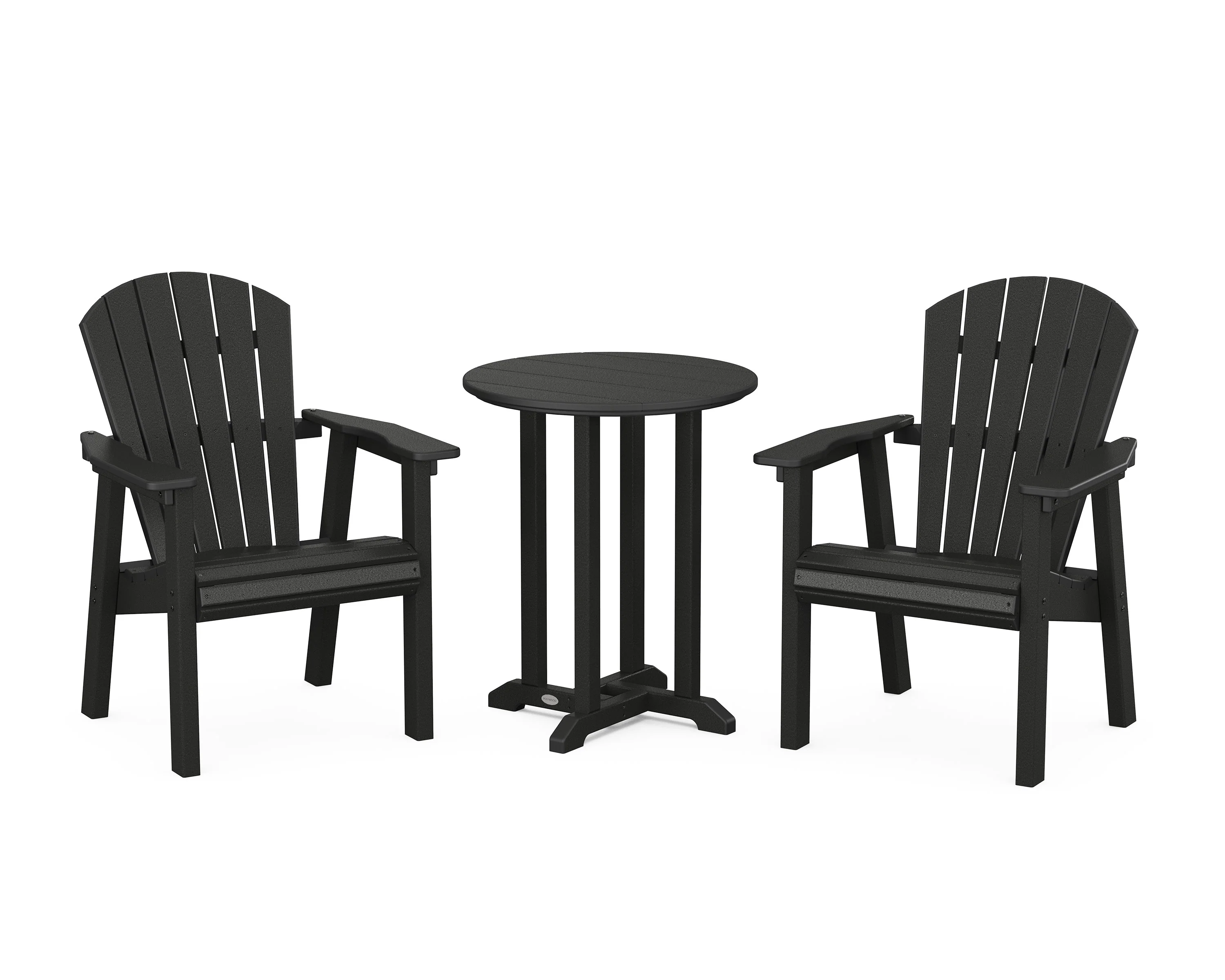 Seashell 3-Piece Round Farmhouse Bistro Dining Set - Image 6