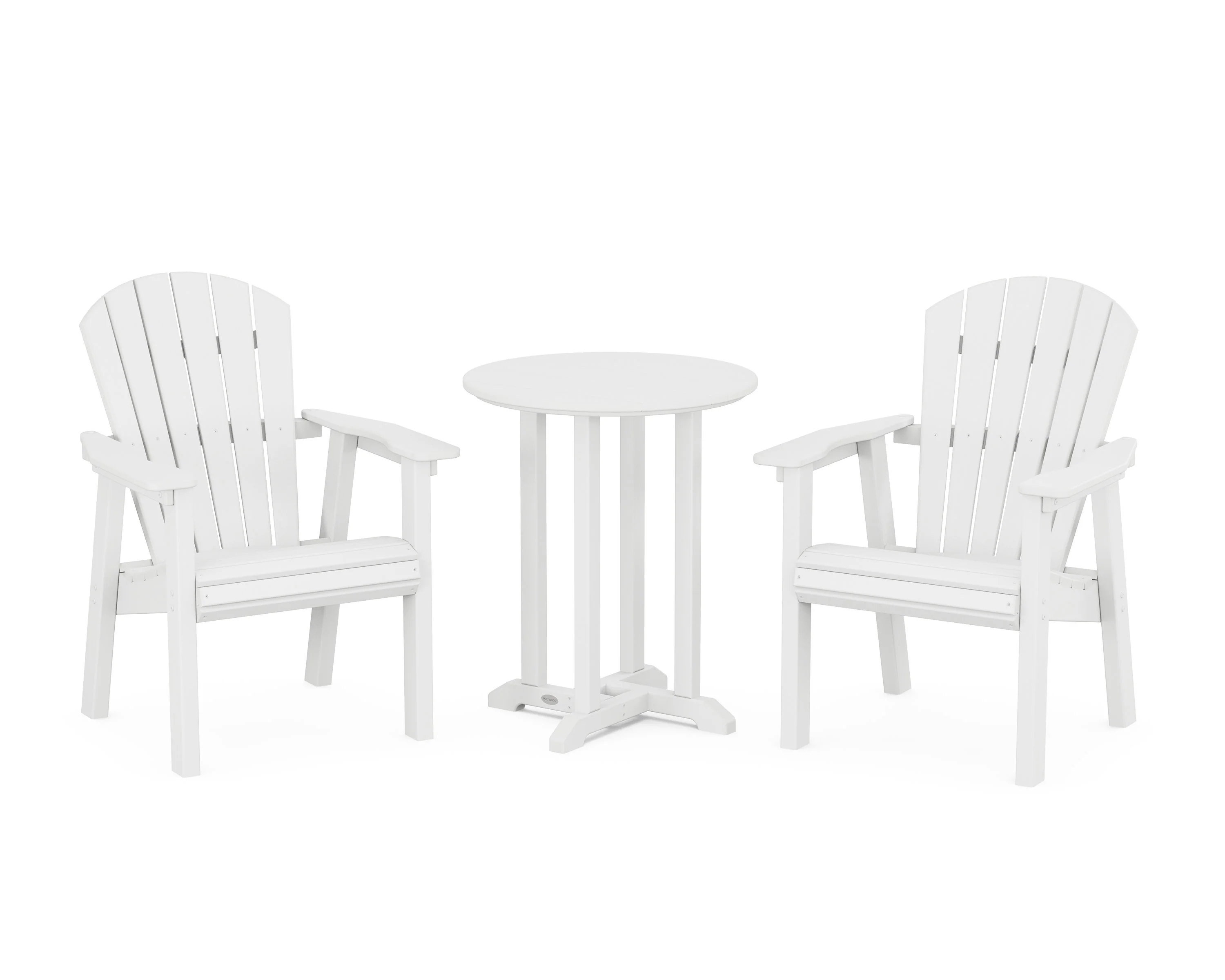 Seashell 3-Piece Round Farmhouse Bistro Dining Set - Image 7