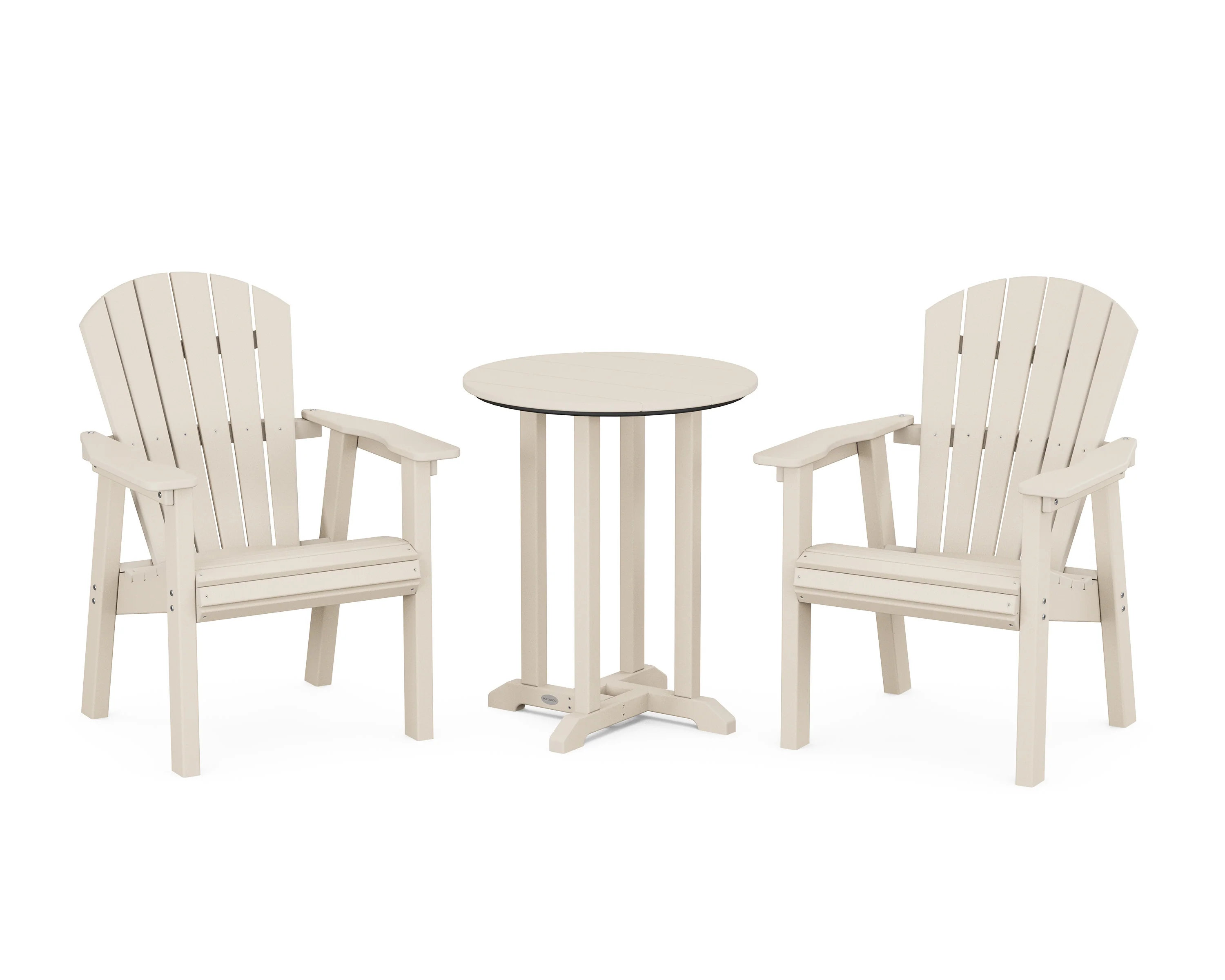 Seashell 3-Piece Round Farmhouse Bistro Dining Set - Image 8