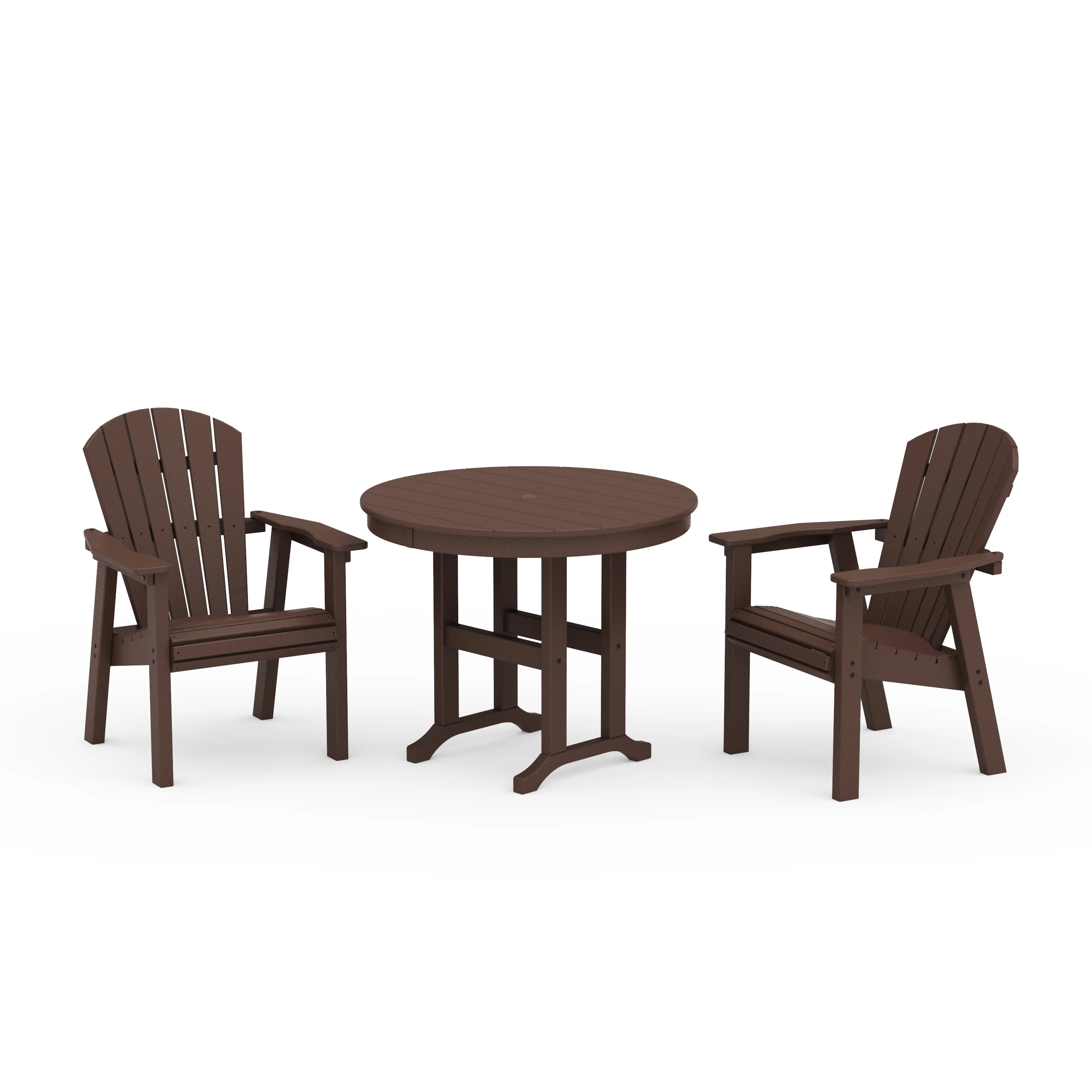 Seashell 3-Piece Round Farmhouse Dining Set - Image 9