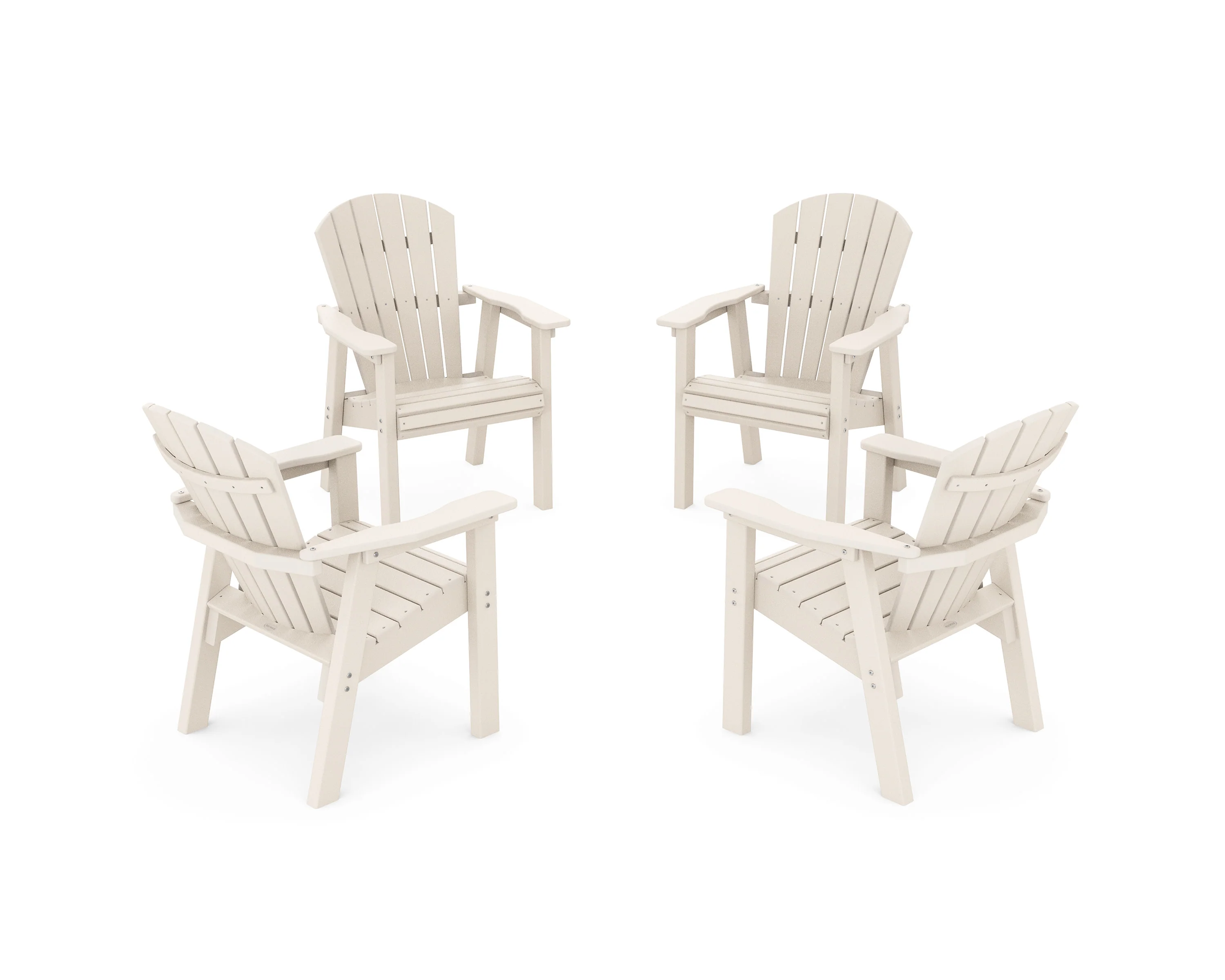 Seashell 4-Piece Upright Adirondack Conversation Set - Image 3
