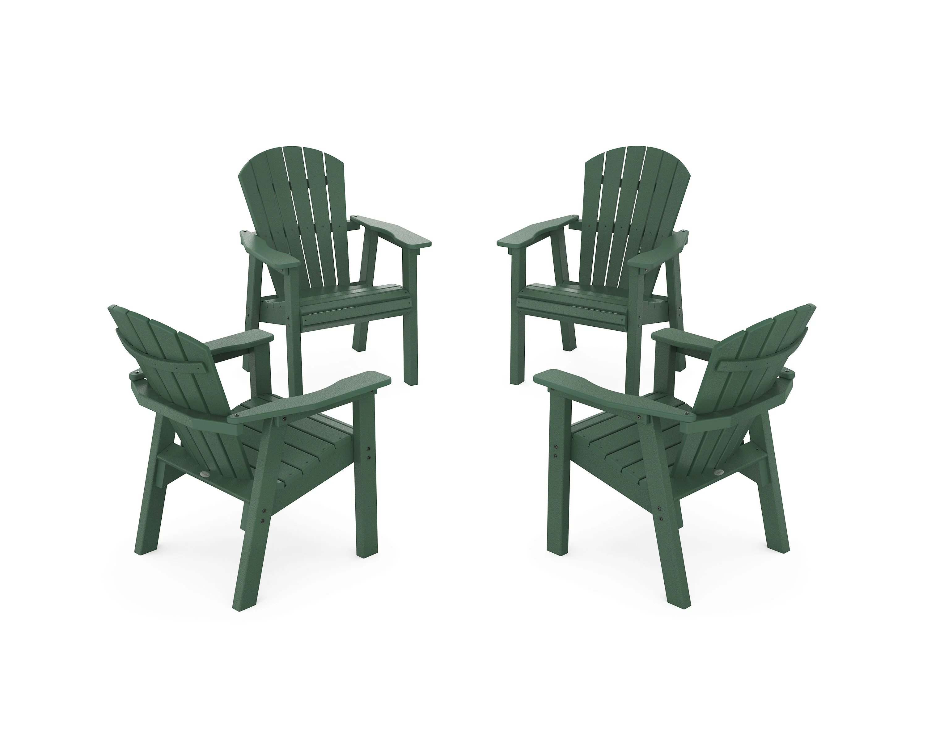 Seashell 4-Piece Upright Adirondack Conversation Set - Image 6